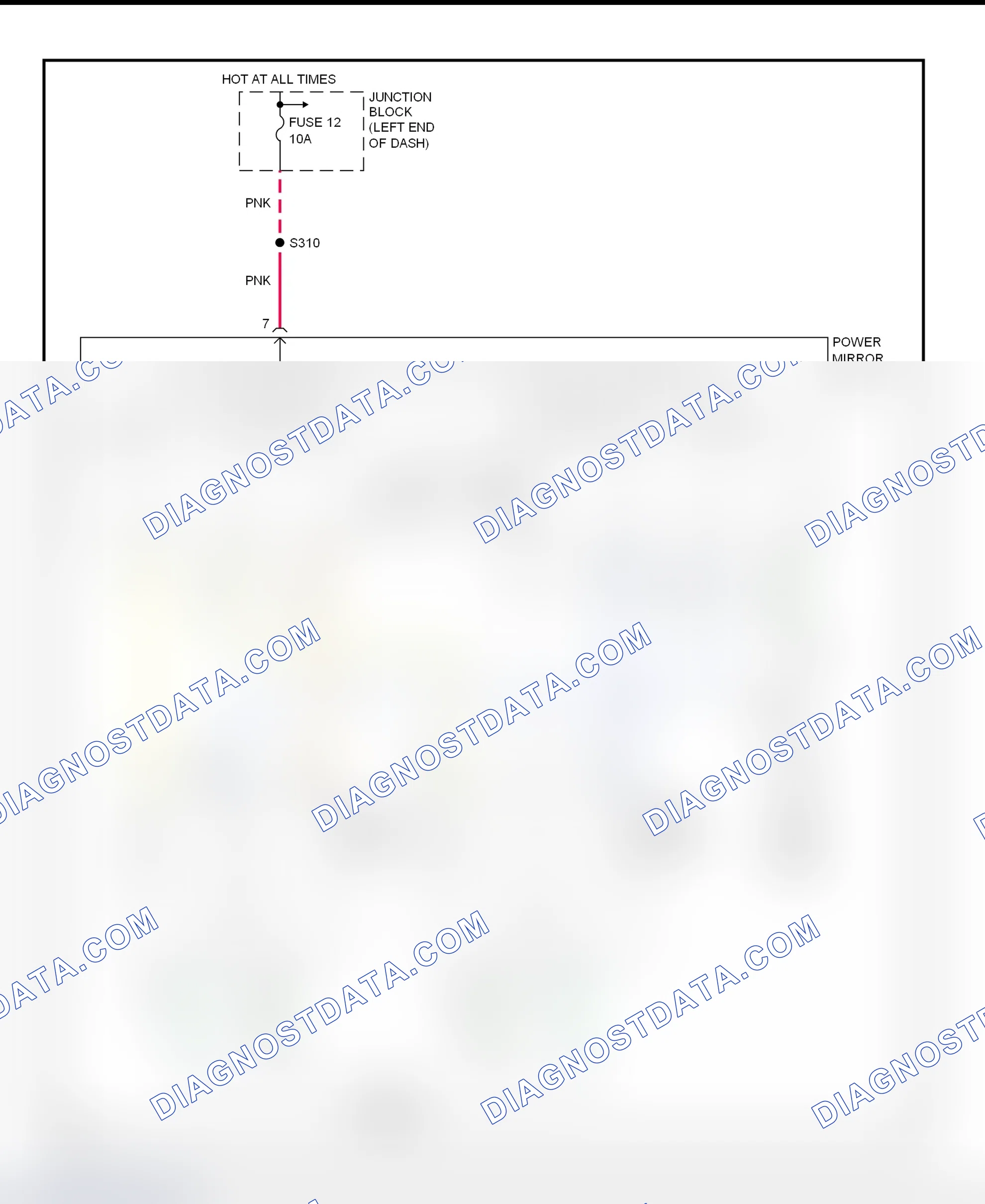 Scheme 4: Power Mirror System Wiring Diagram (Ram Pickup)