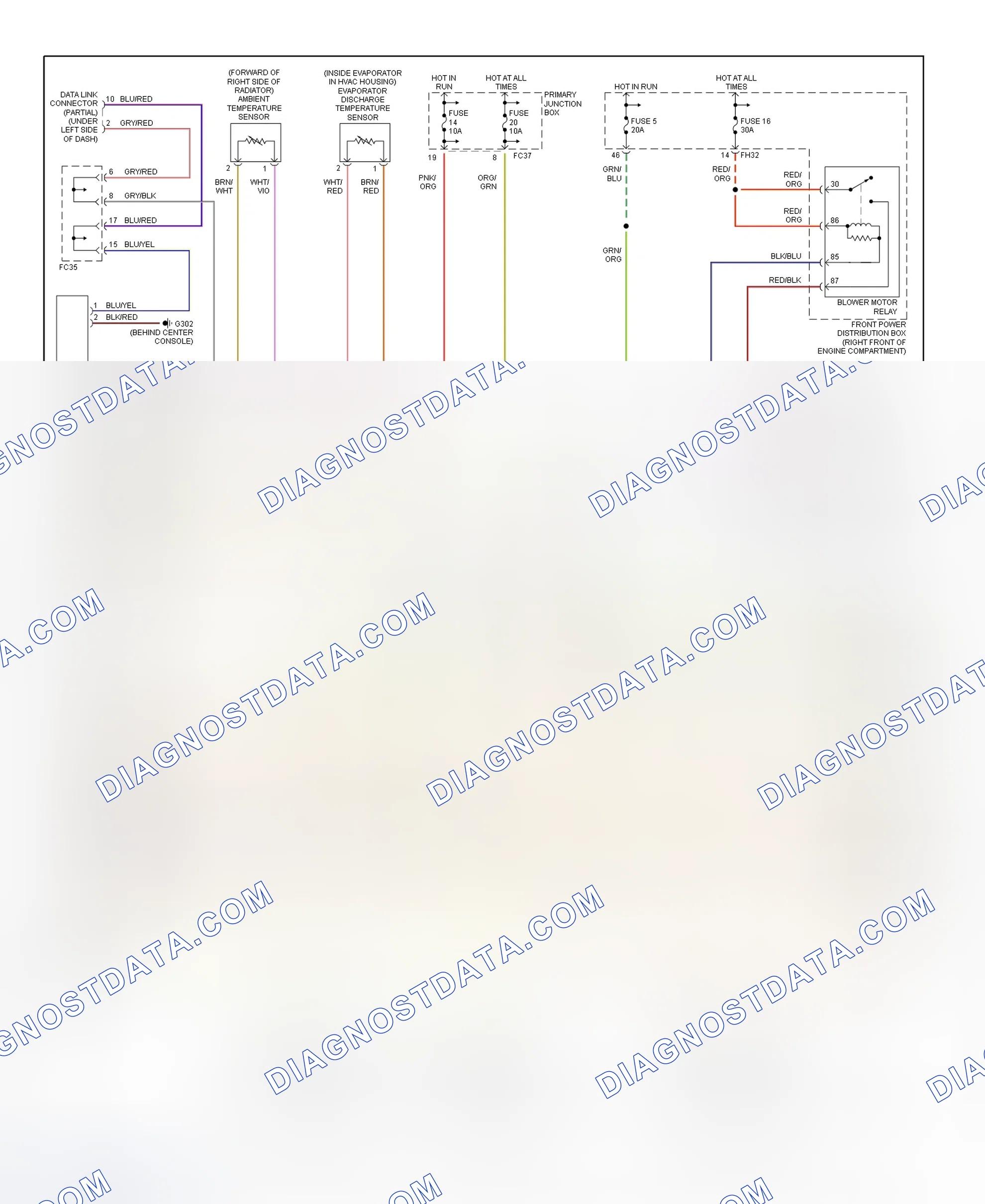 Scheme 1: Automatic A/C-Heater System Wiring Diagram (2000-01 S-Type - 1 Of 2)