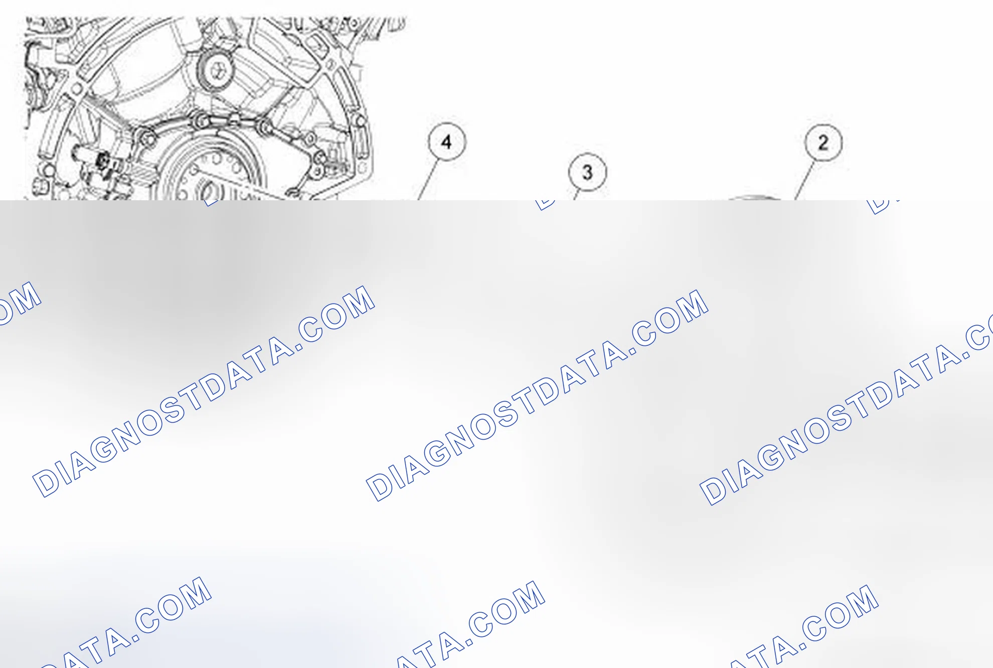 Scheme 270: Lower End Components - Exploded View, Flexplate and Crankshaft Rear Seal
