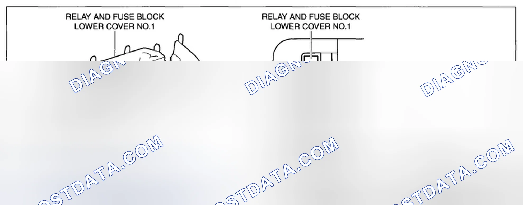 Scheme 24: Relay and Fuse Block Lower Cover Installation Note