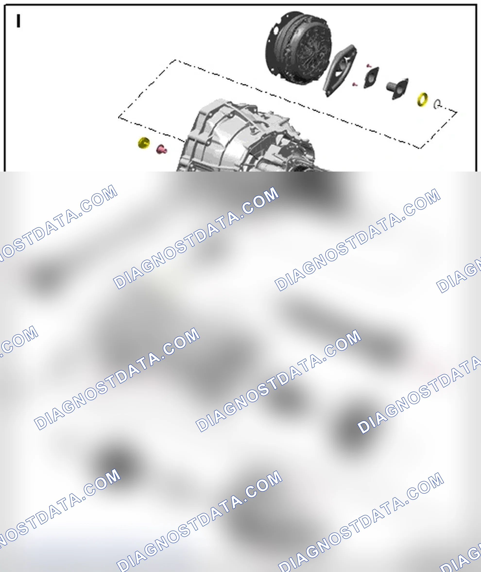Scheme 203: TRANSMISSION AND DIFFERENTIAL HOUSING ASSEMBLY OVERVIEW