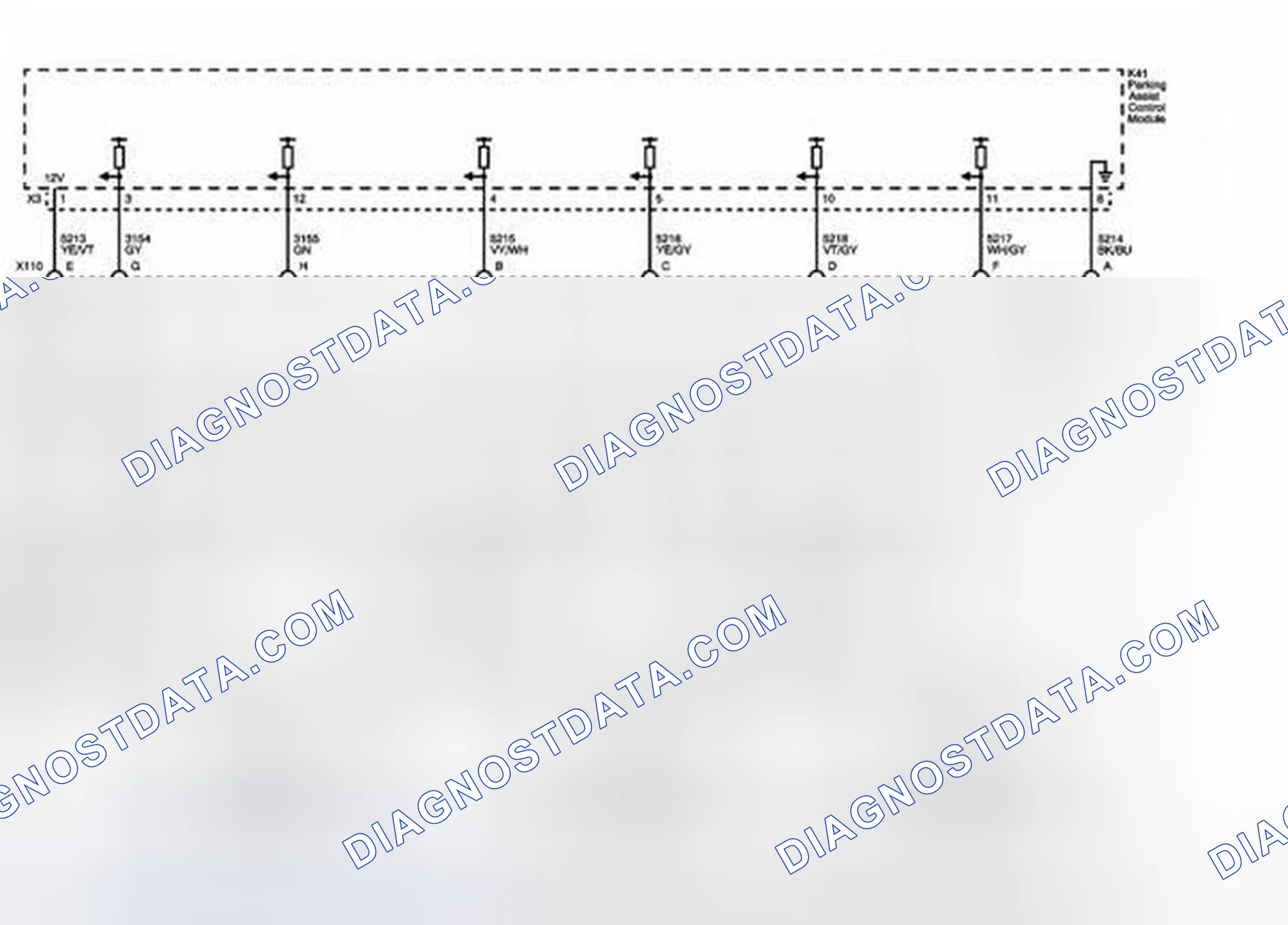 Scheme 9: Front and Side Object Sensors (RHD with UD5 or UDP)
