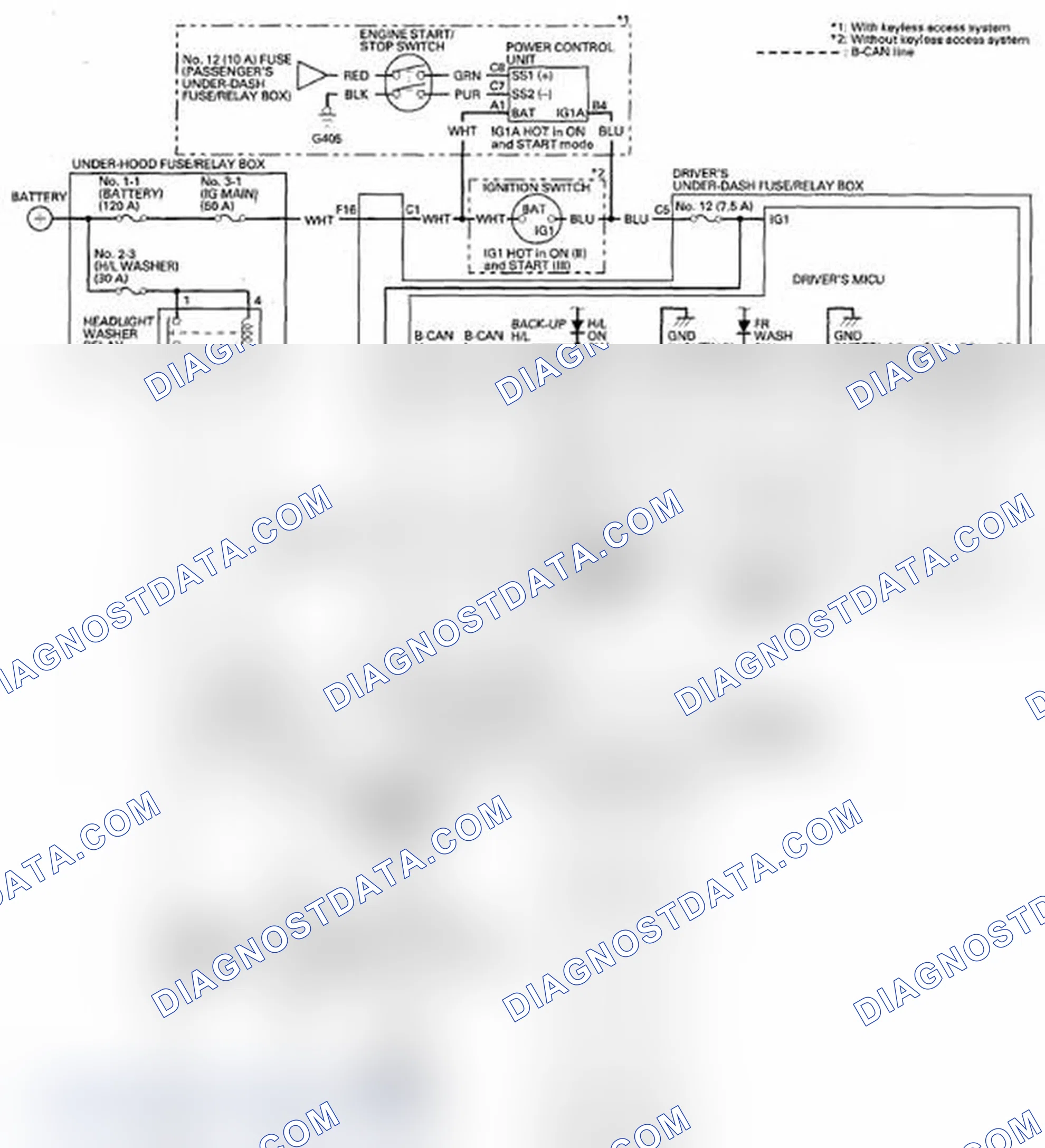 Scheme 6: Circuit Diagram - Headlight Washer