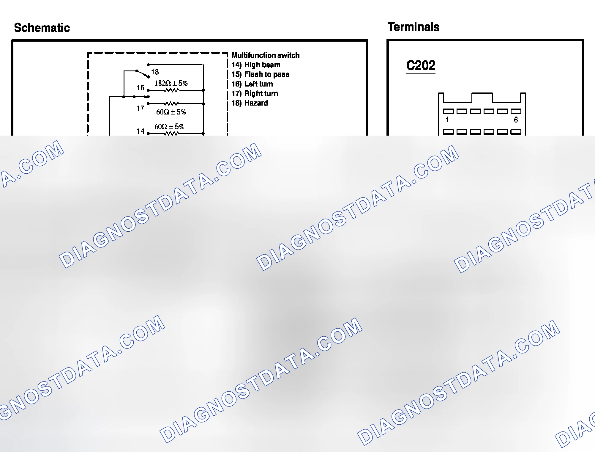 Scheme 98: Multifunction Switch, Lamp Portion