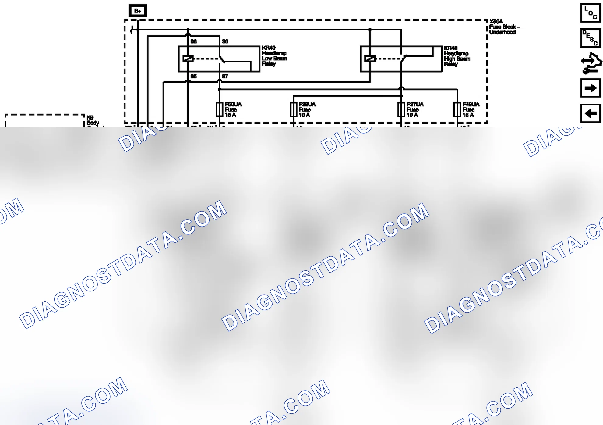 Scheme 31: Headlamp High Beam, Headlamp Low Beam (T4F)