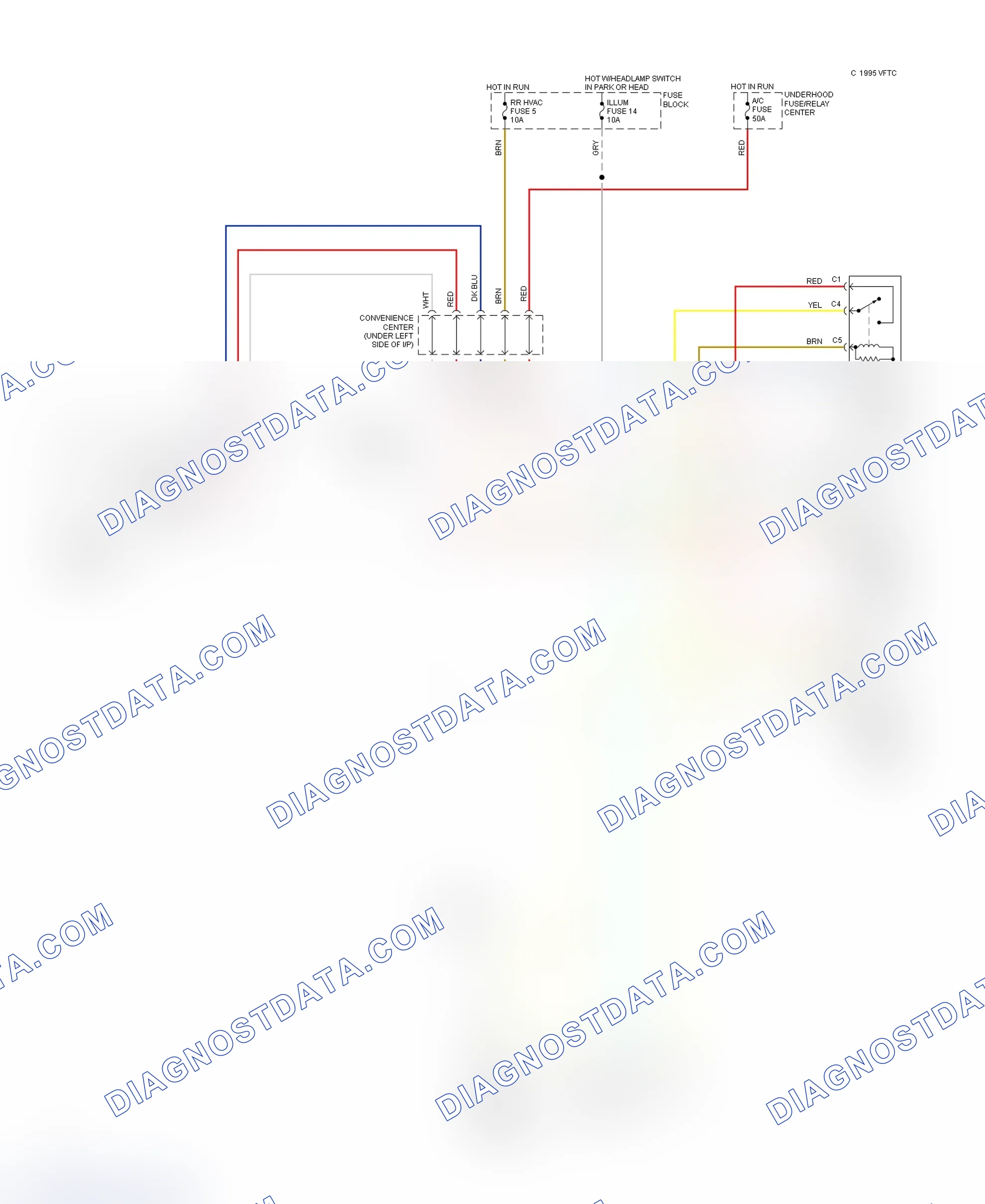 Fig. 6: Rear Heater System Wiring Diagram