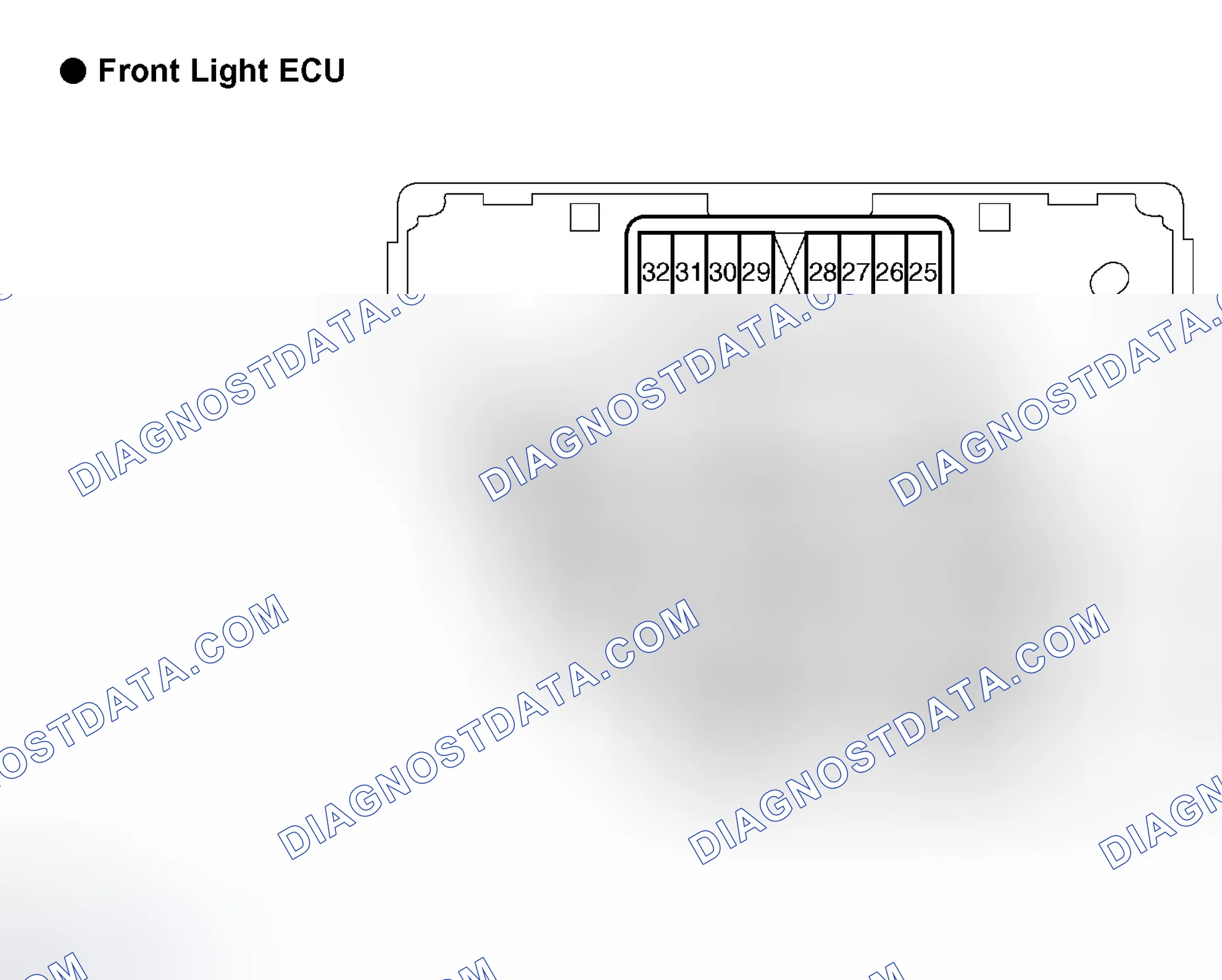 Scheme 38: Identifying Front Light ECU Terminals