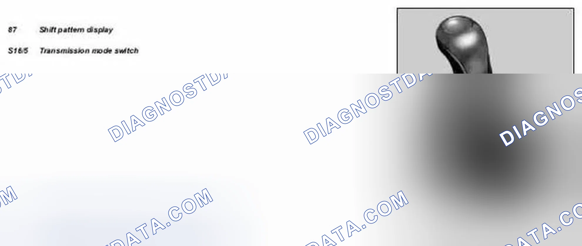 Scheme 53: Identifying Shift Pattern Display And Transmission Mode Switch - Illustrated On Model 230.474