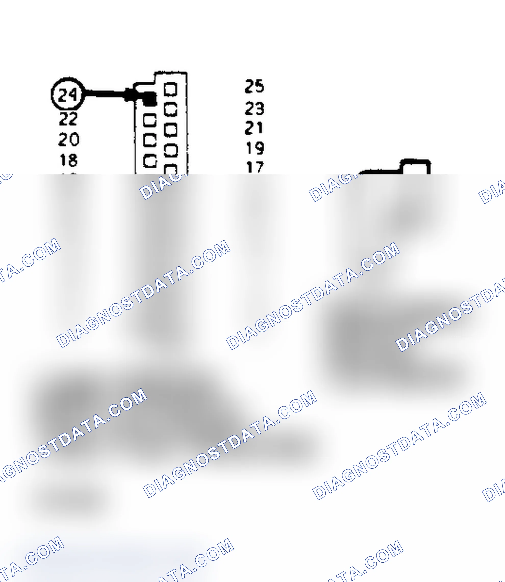 Scheme 134: Logic Module Blue Connector View From Wire End & Detonation Sensor Connector
