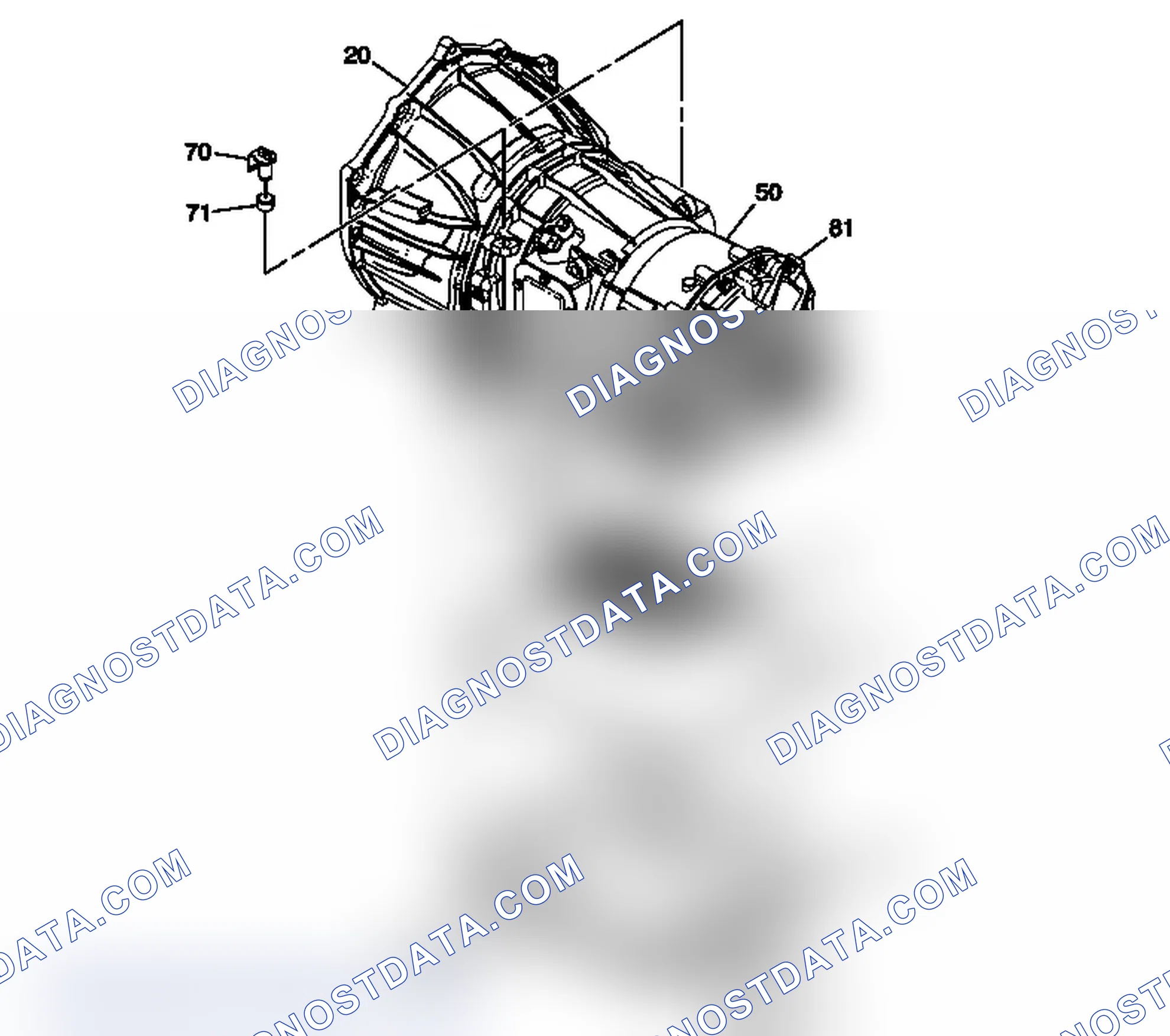 Scheme 520: Torque Converter Housing/Automatic Transmission Case and Associated Components