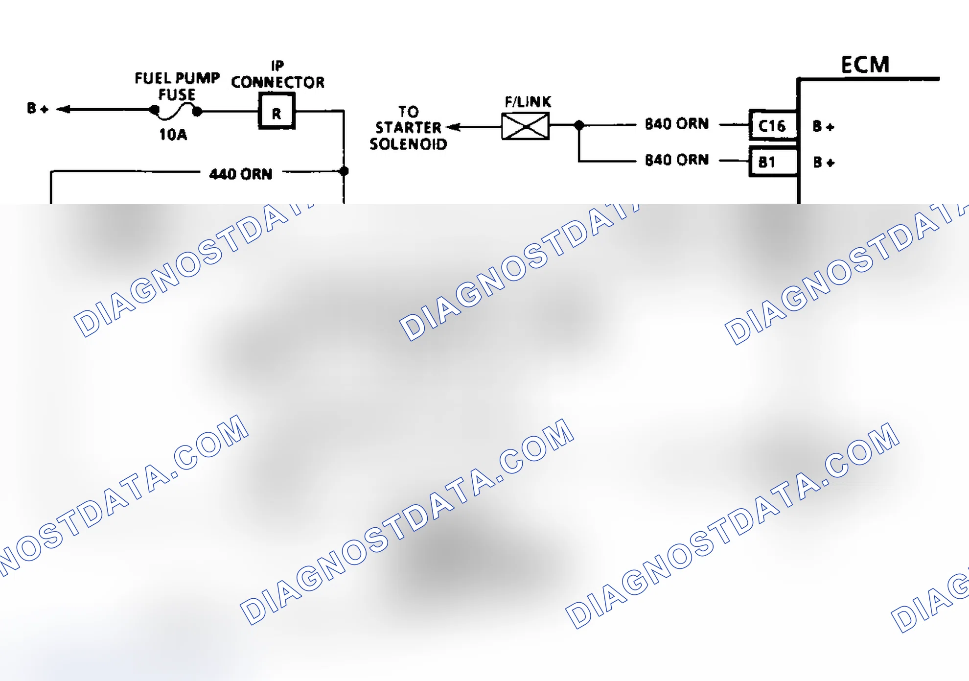 Scheme 80: Code 54: Fuel Pump Circuit Circuit Diagram (3.1L)