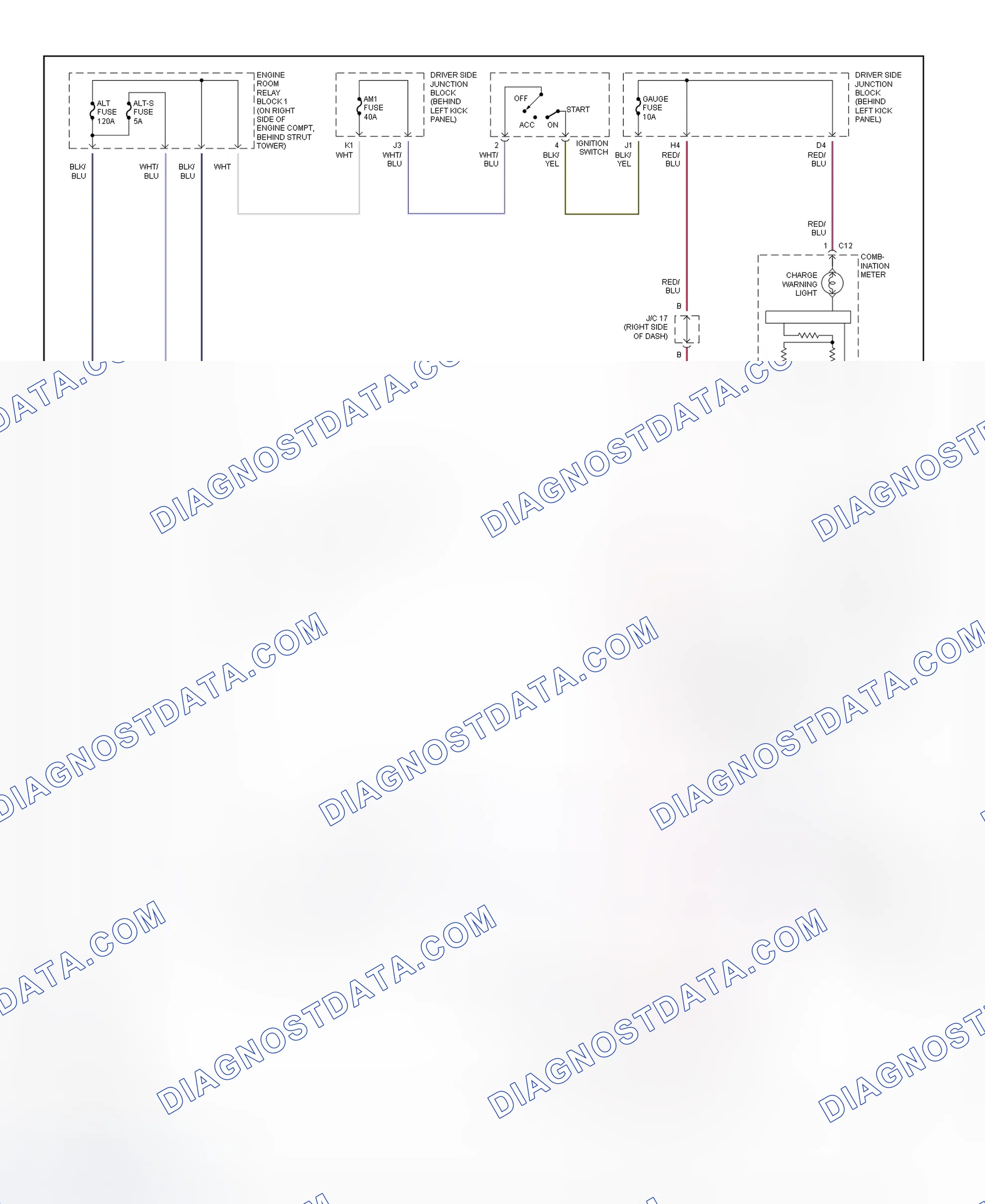 Scheme 2: Charging System Wiring Diagram (GS300 & GS430)