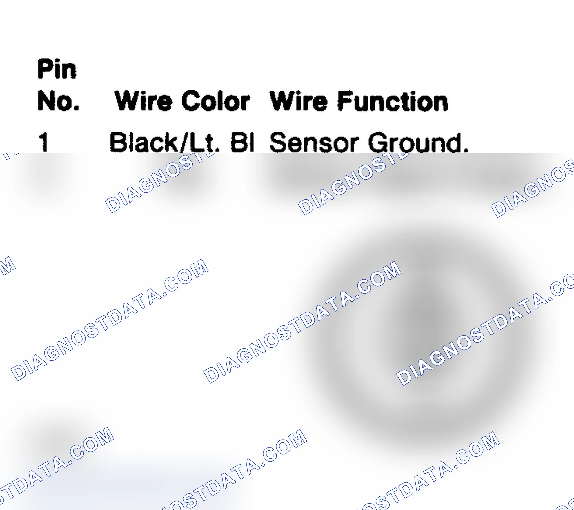 Scheme 116: Coolant Temperature Sensor Connector Terminals (All)