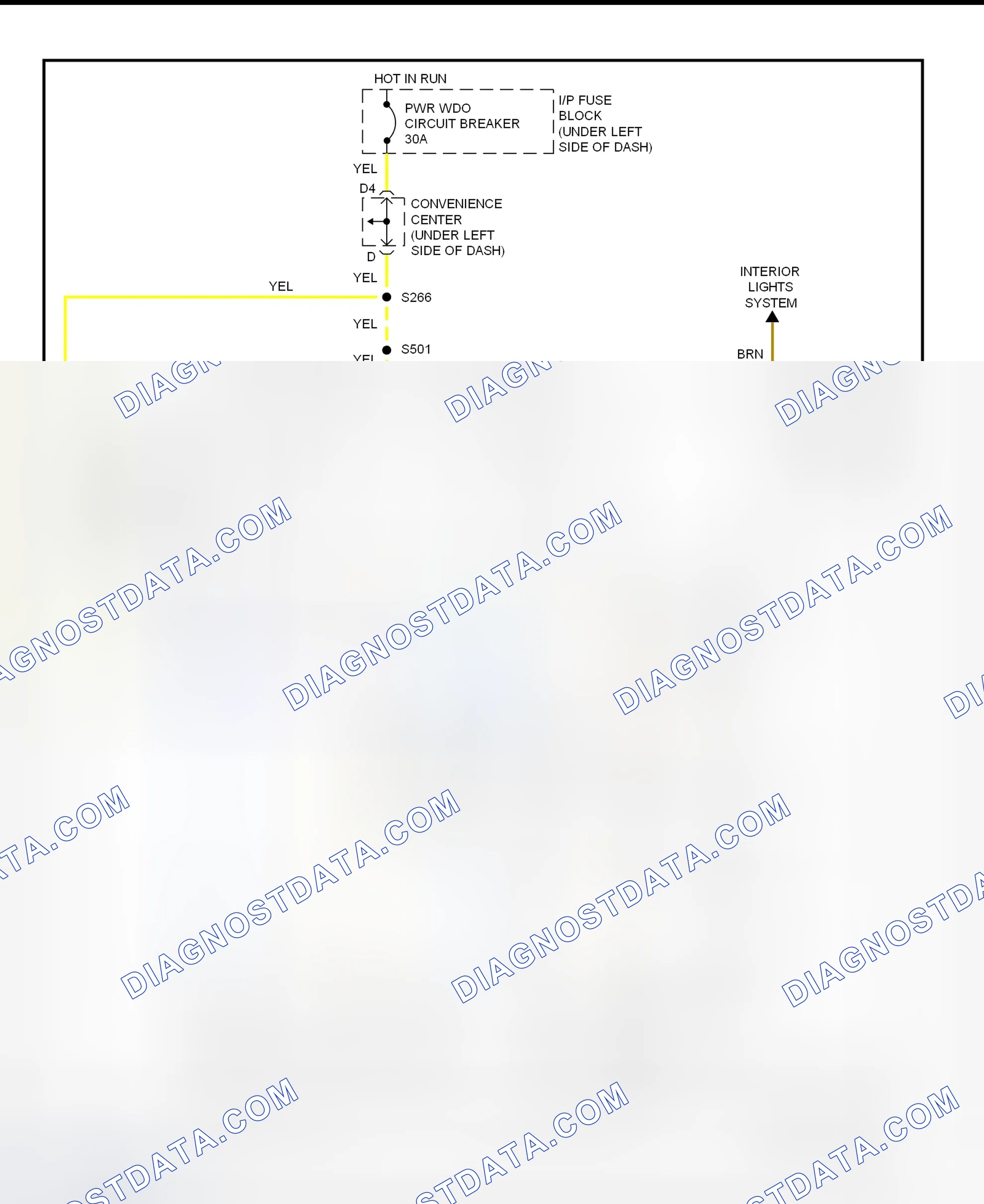 Scheme 8: Power Window System Wiring Diagram (Pickup - 2-Door)