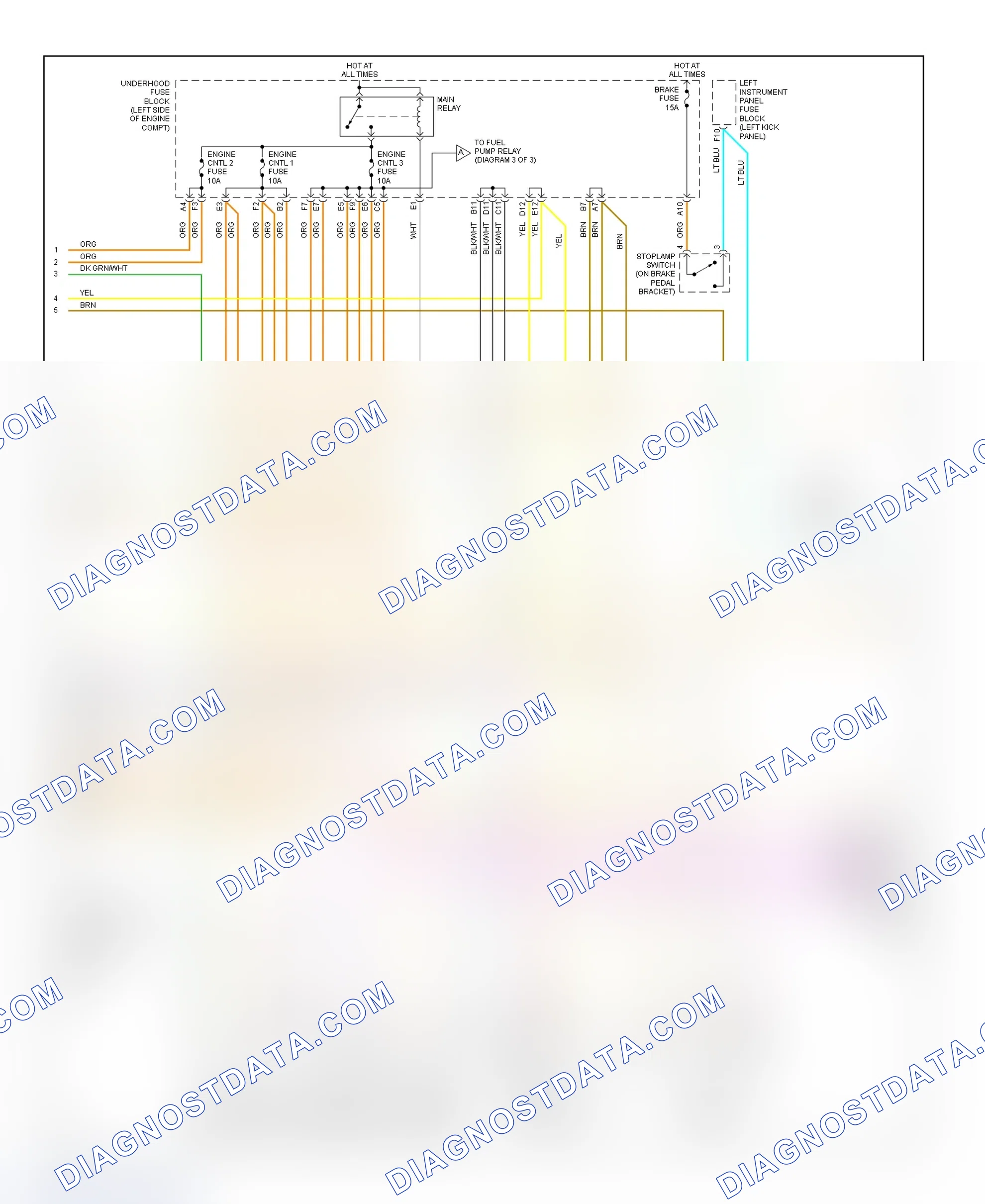 Scheme 205: PCM Wiring Diagram (Saturn L300 & LW300 - 3.0L - 2 Of 3)