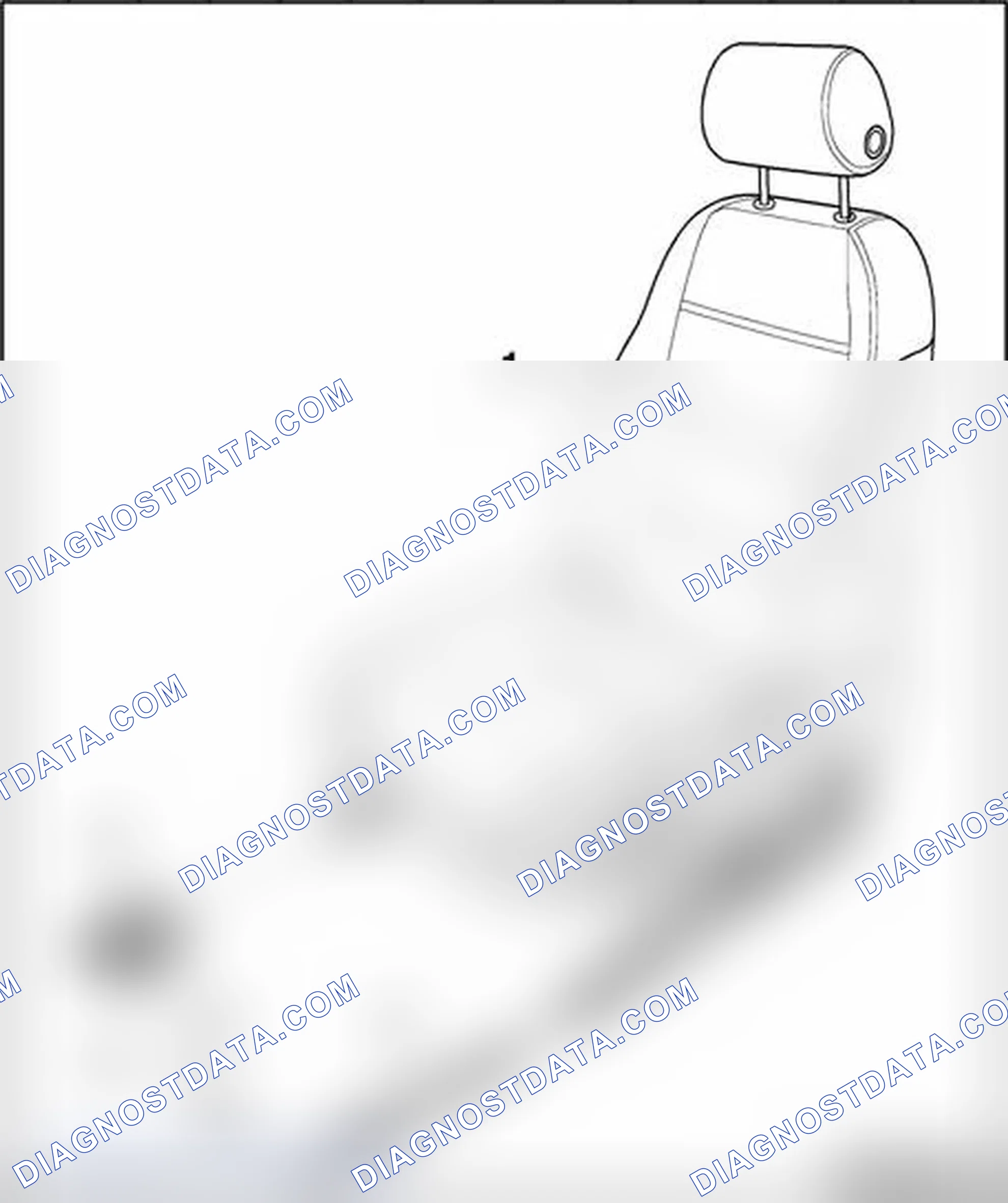 Scheme 213: Front seat rail cover, assembly overview