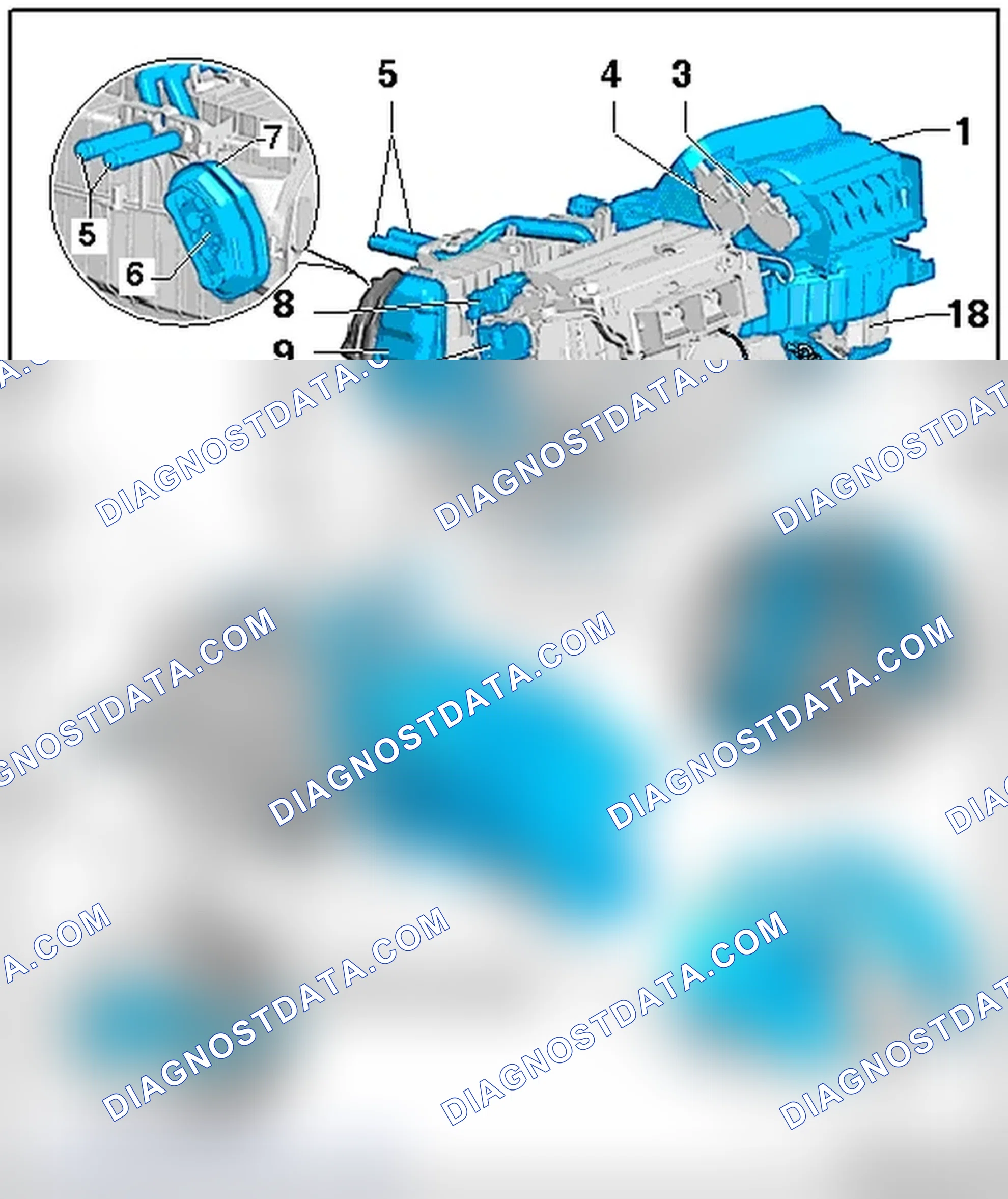 Scheme 354: A/C UNIT AND AIR INTAKE HOUSING COMPONENTS, COMFORT CLIMATE CONTROL SYSTEM