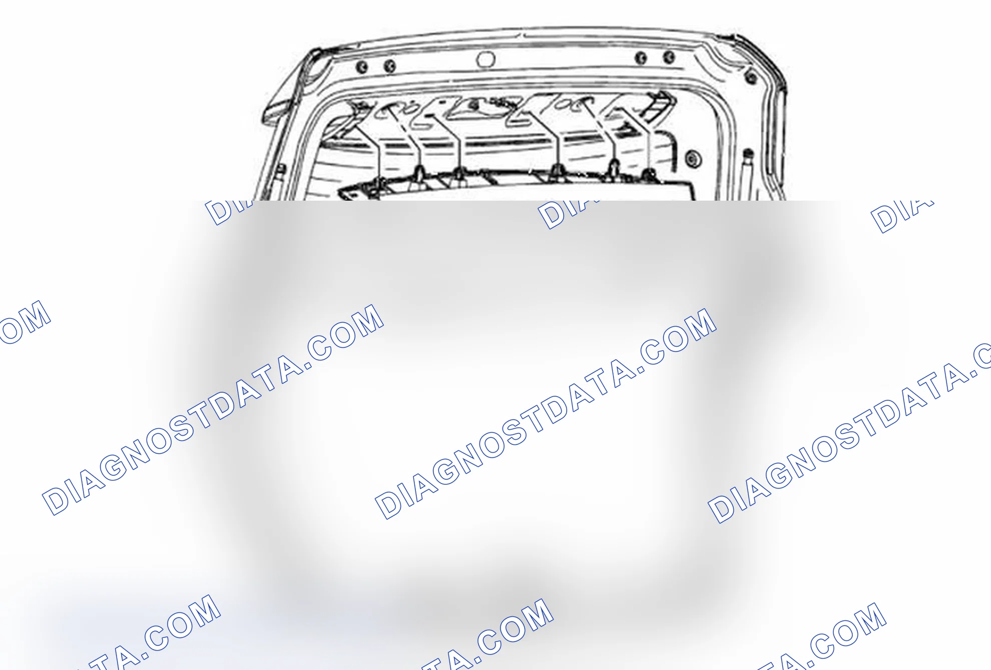 Scheme 89: Liftgate Upper Center Trim Finish Panel Replacement