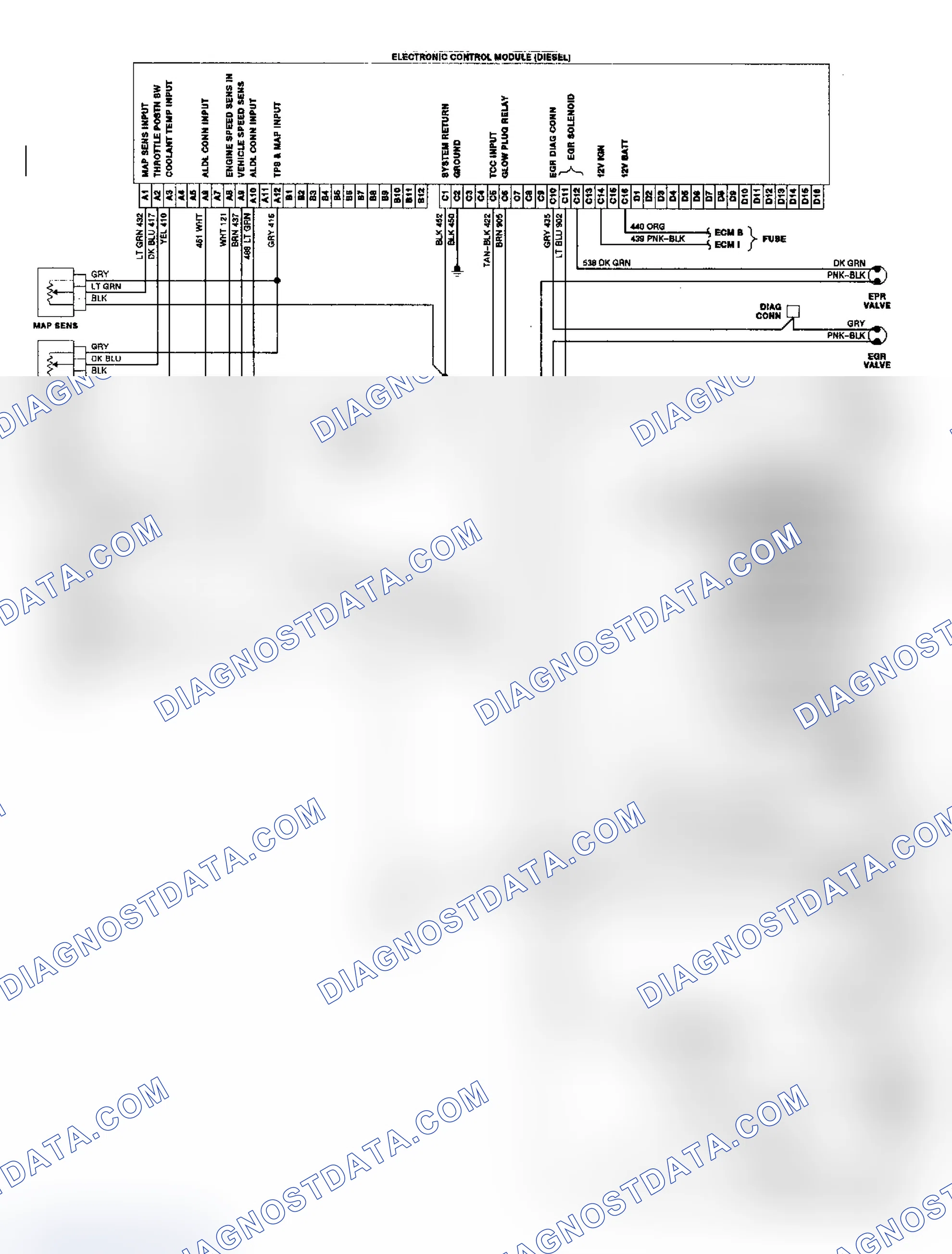 Scheme 221: 6.2L Diesel Electronic Control System Wiring Diagram ("G" Series)