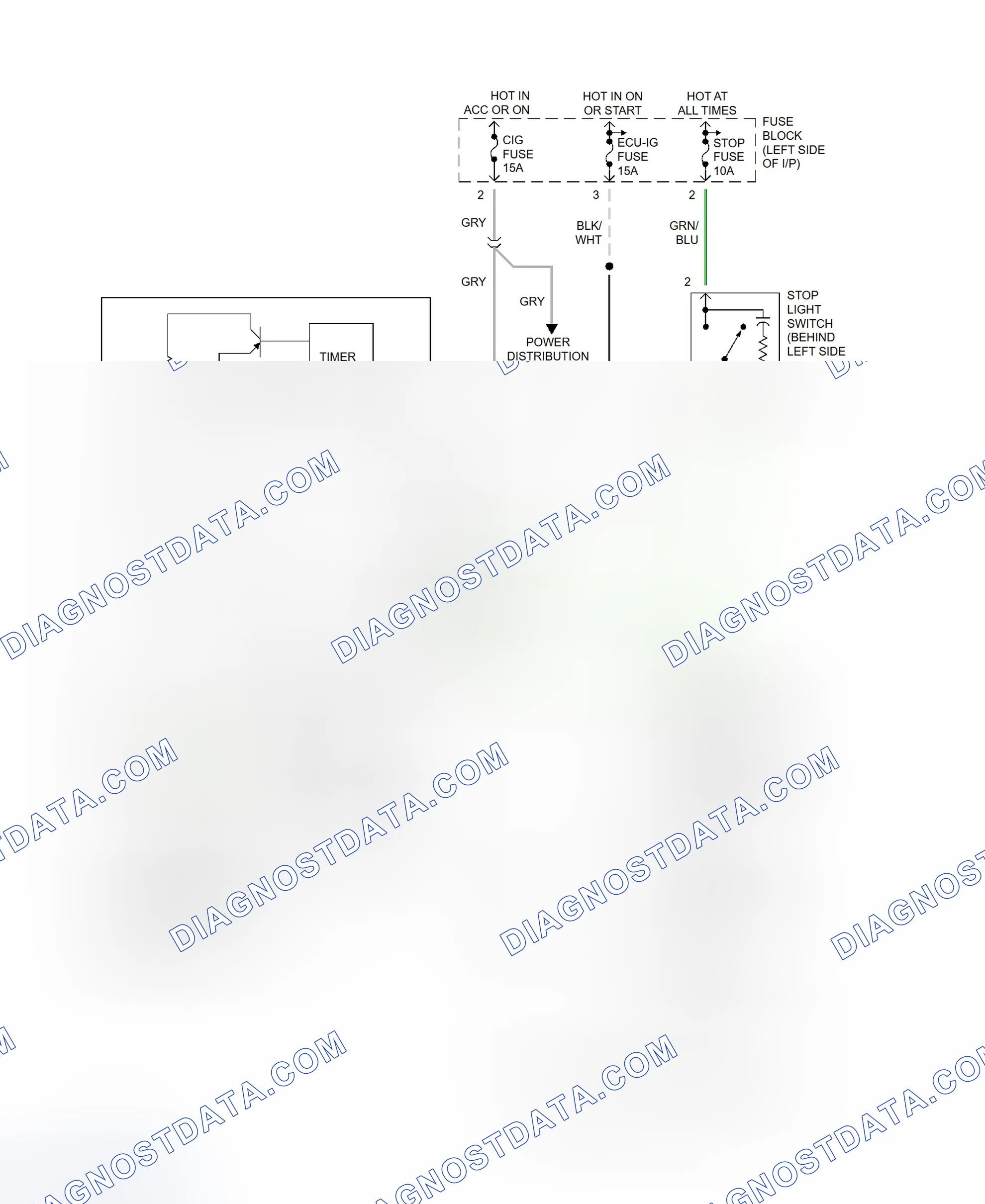 Scheme 97: Shift Interlock System Wiring Diagram (Land Cruiser)