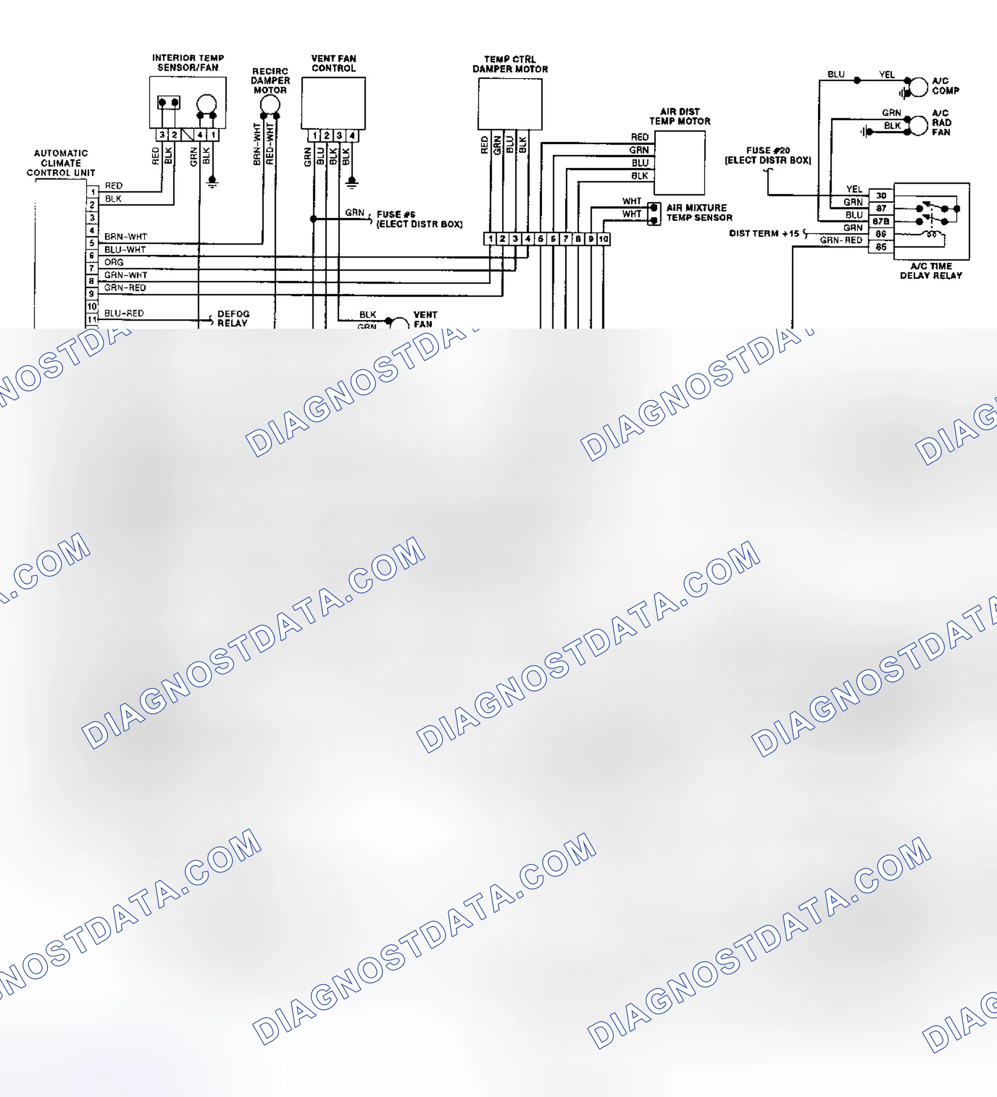 Scheme 6: Automatic A/C-Heater System Wiring Diagram