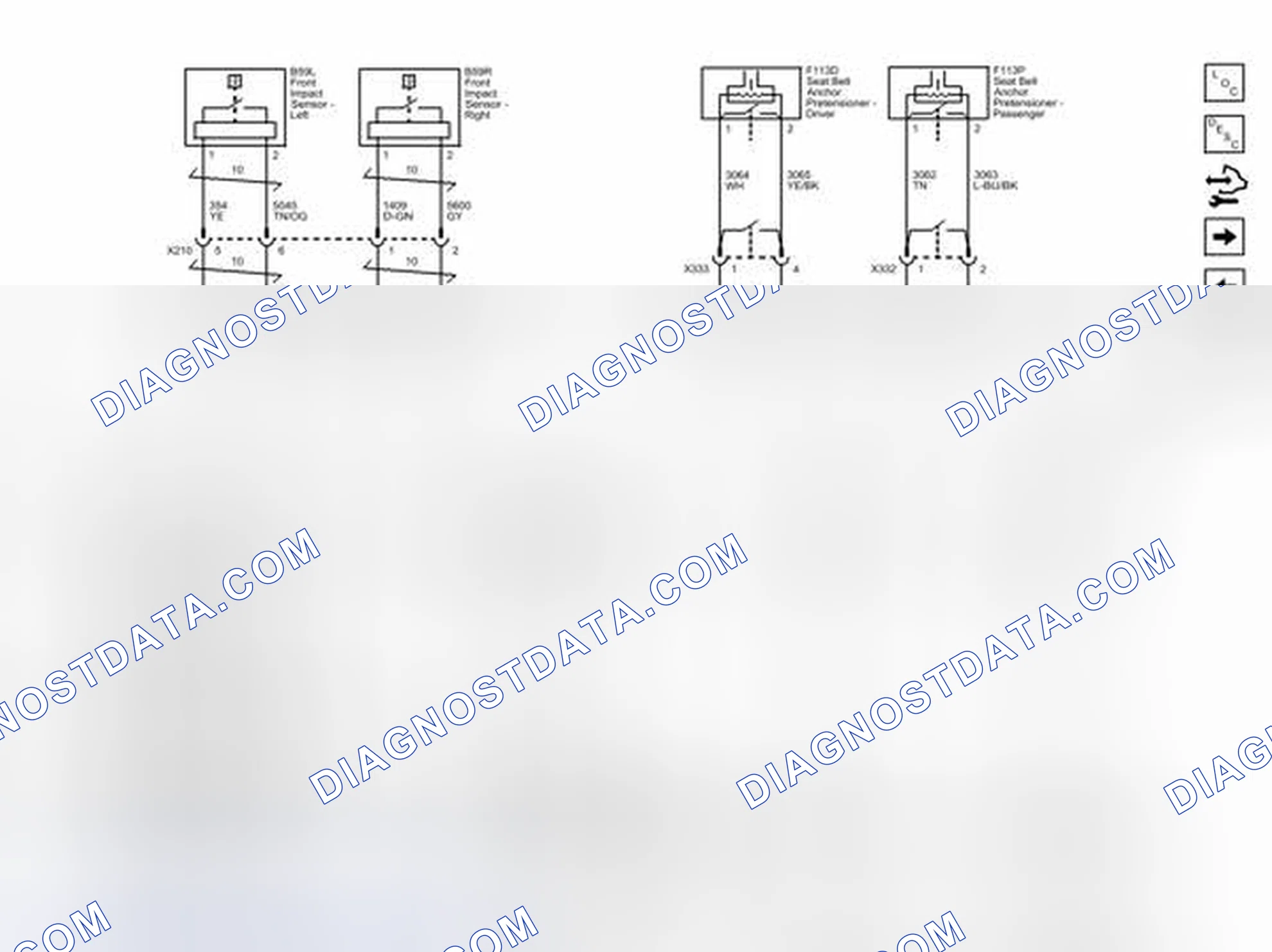 Scheme 2: Front End Sensors, Seat Belt Pretensioners and Front Air Bags