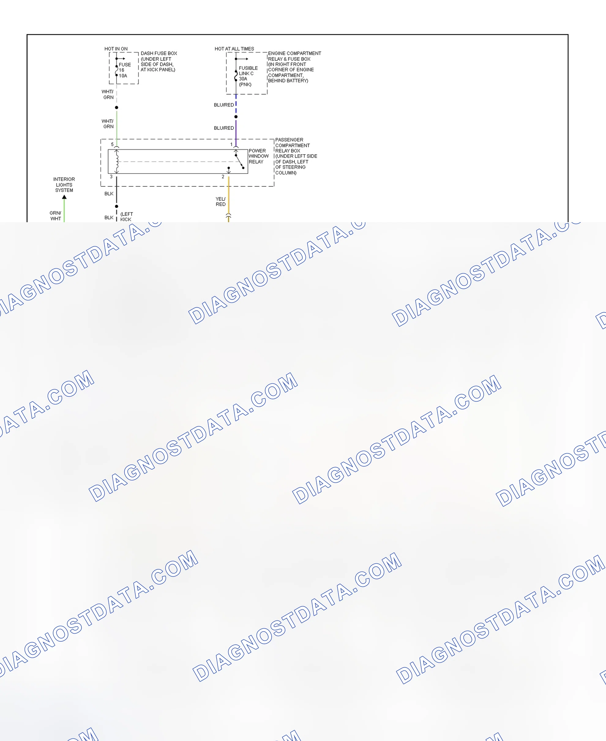 Scheme 2: Power Window System Wiring Diagram (Elantra)