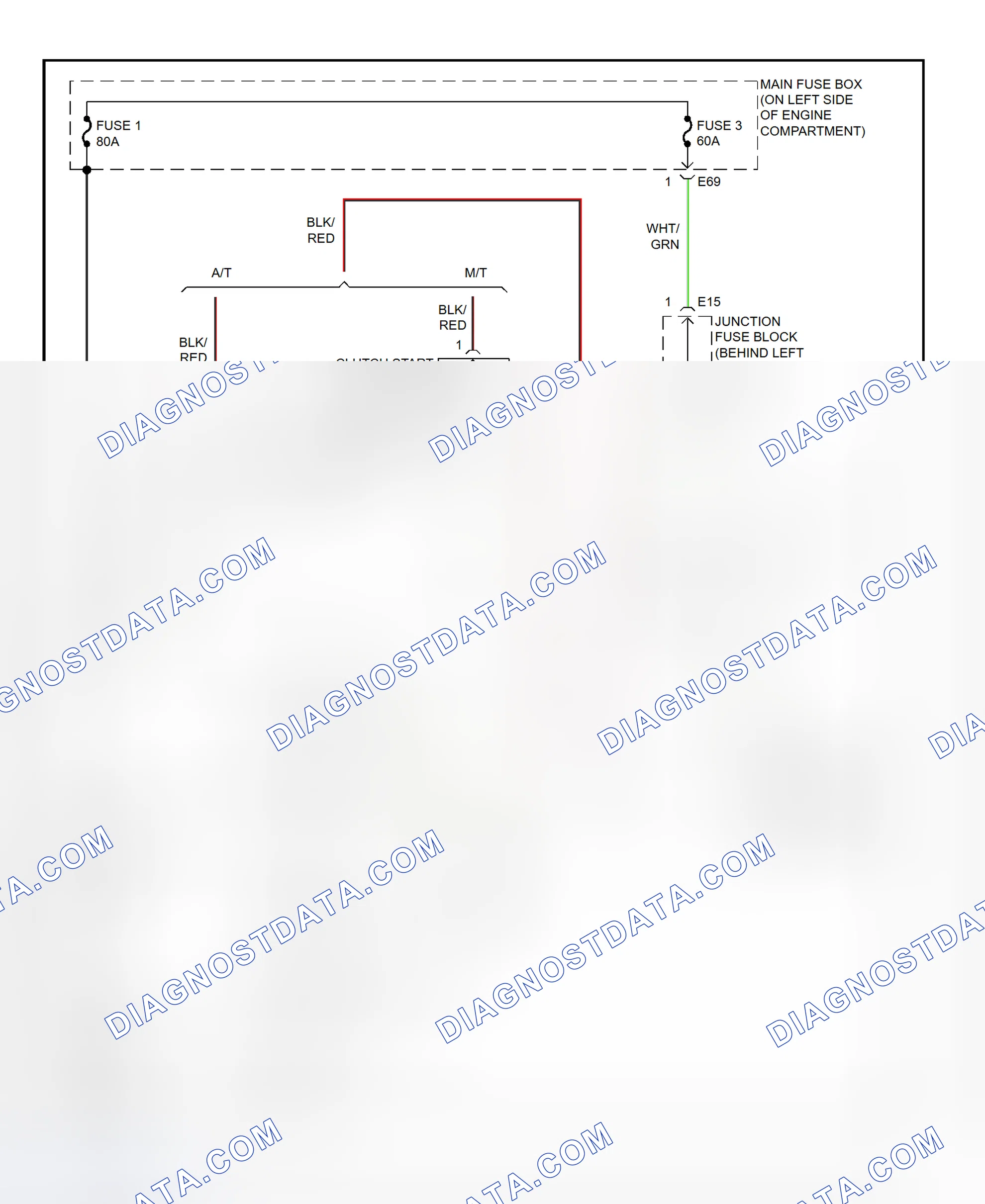 Scheme 1: Starting System Wiring Diagram (Esteem)