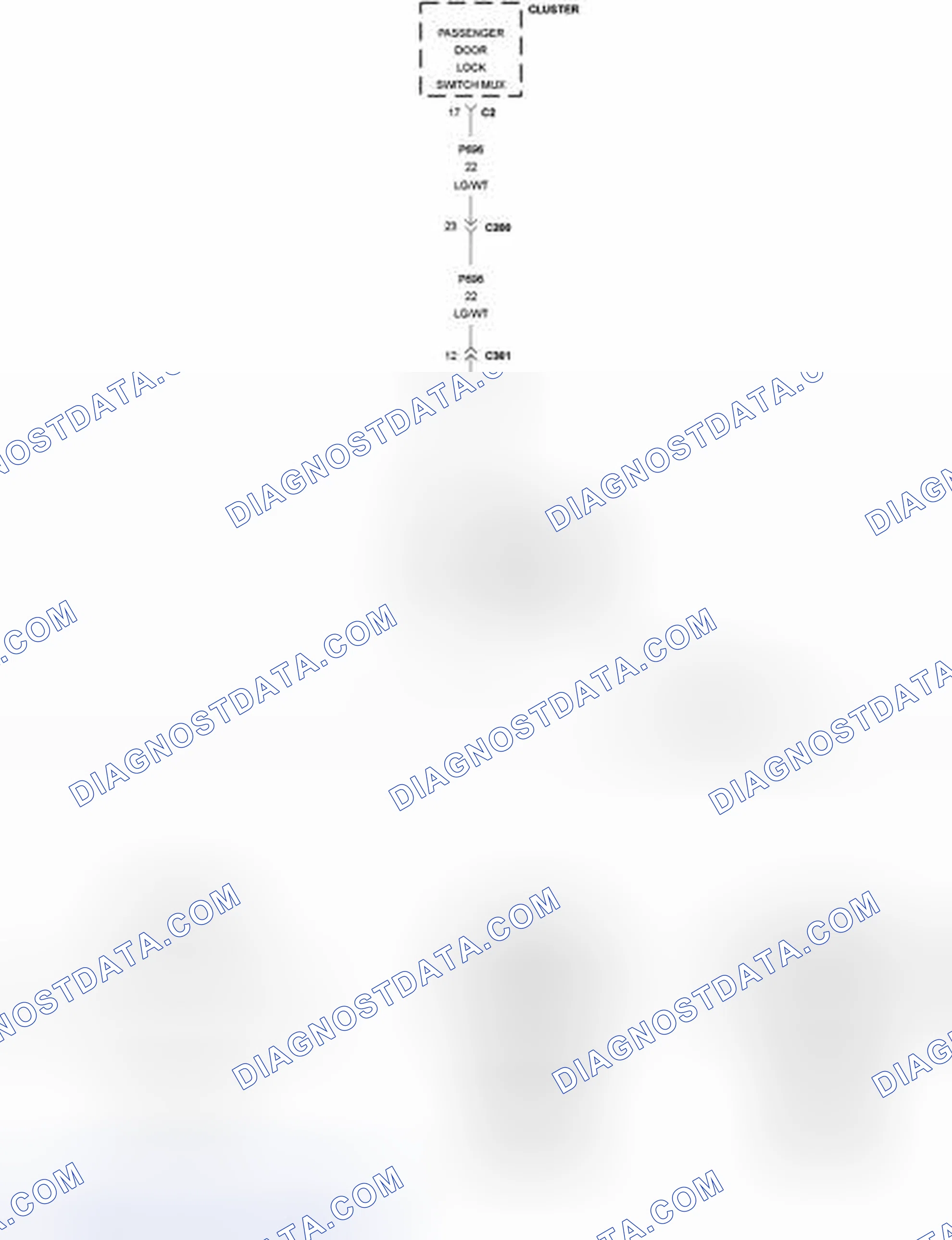 Scheme 98: B1805-PASSENGER DOOR LOCK/UNLOCK SWITCH CIRCUIT PERFORMANCE