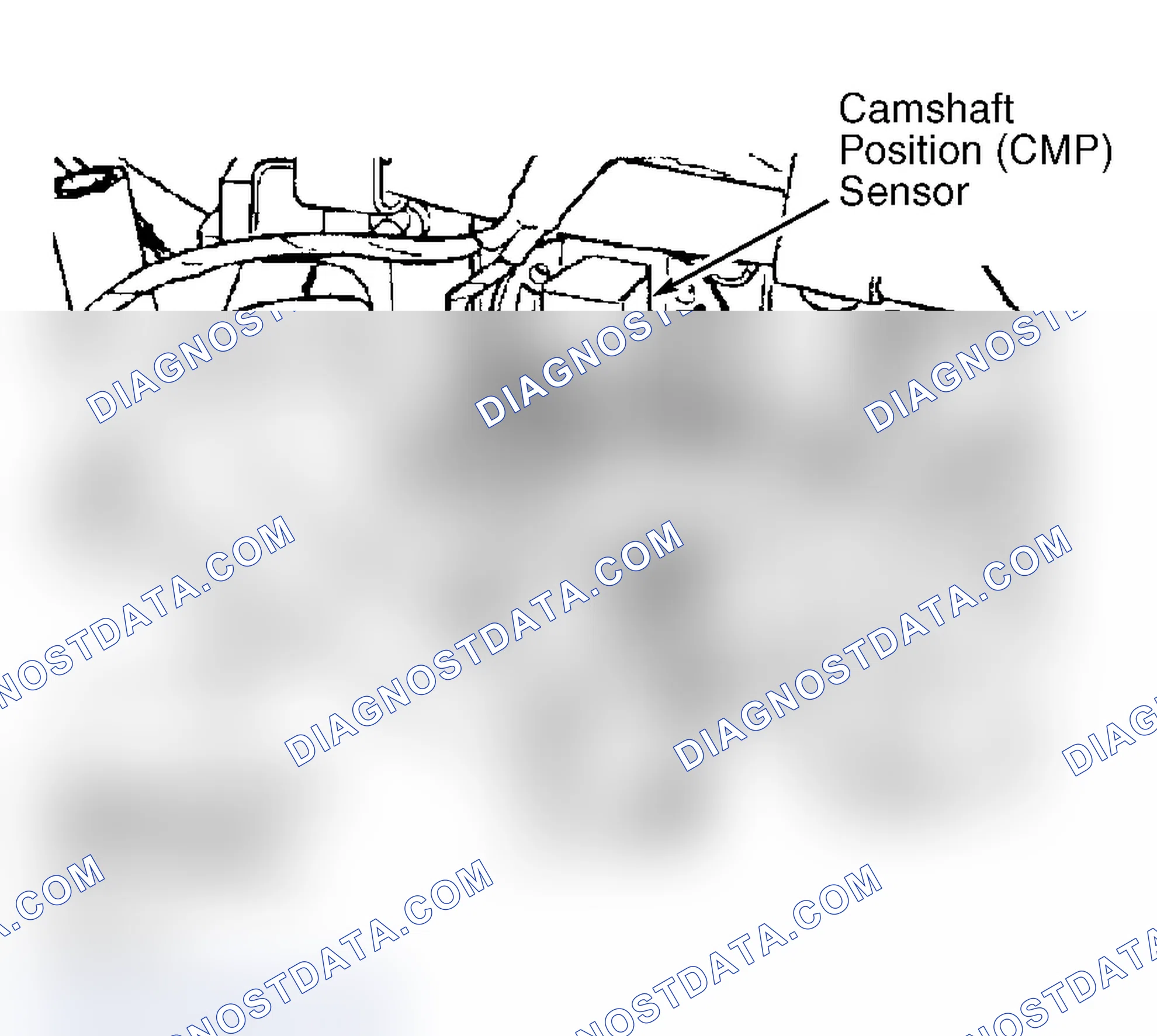 Scheme 38: Camshaft Position (CMP) Sensor Location (SOHC)