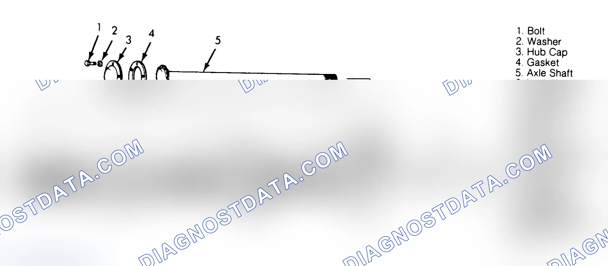 Scheme 10: Exploded View Of Rear Axle Shaft, Hub & Rotor Assembly (12" Full-Floating Axle)