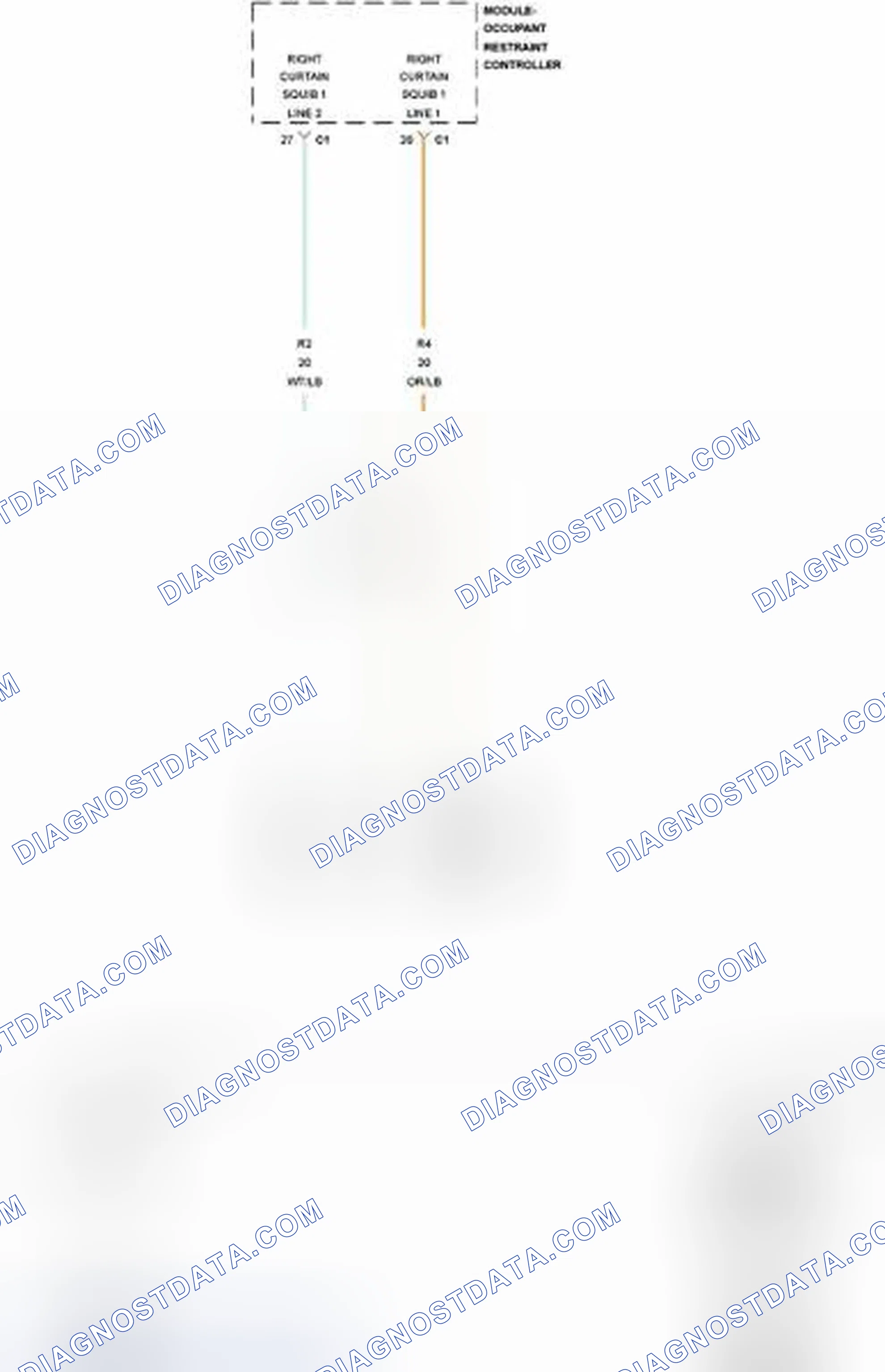 Scheme 111: B0029-11-RIGHT CURTAIN DEPLOYMENT SQUIB 1 - CIRCUIT SHORT TO GROUND