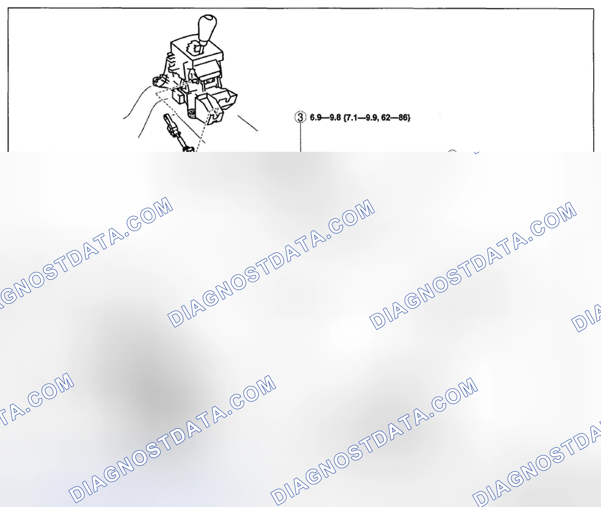 Scheme 1307: Selector Cable Removal/Installation