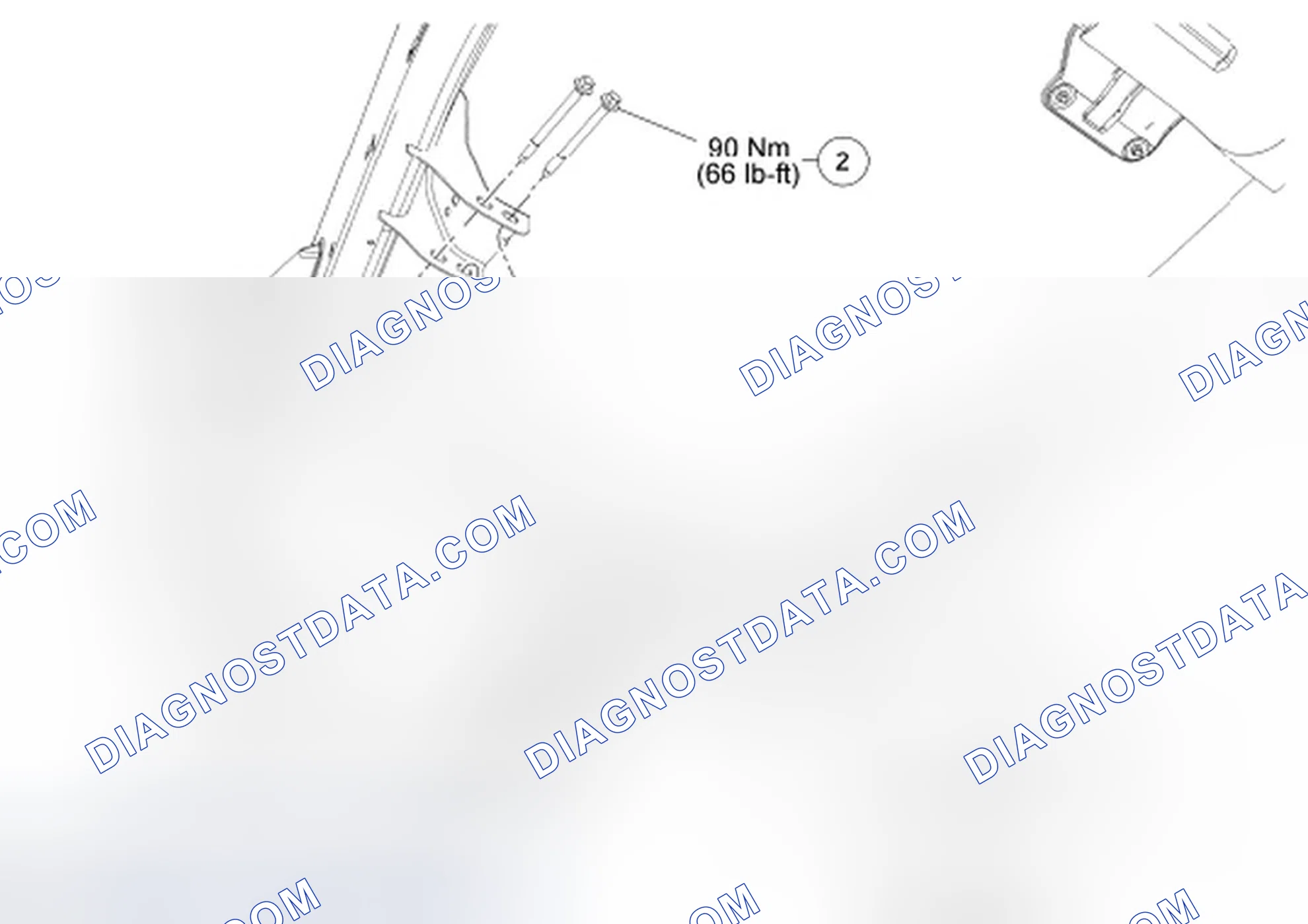 Scheme 62: Transmission Support Crossmember - Exploded View