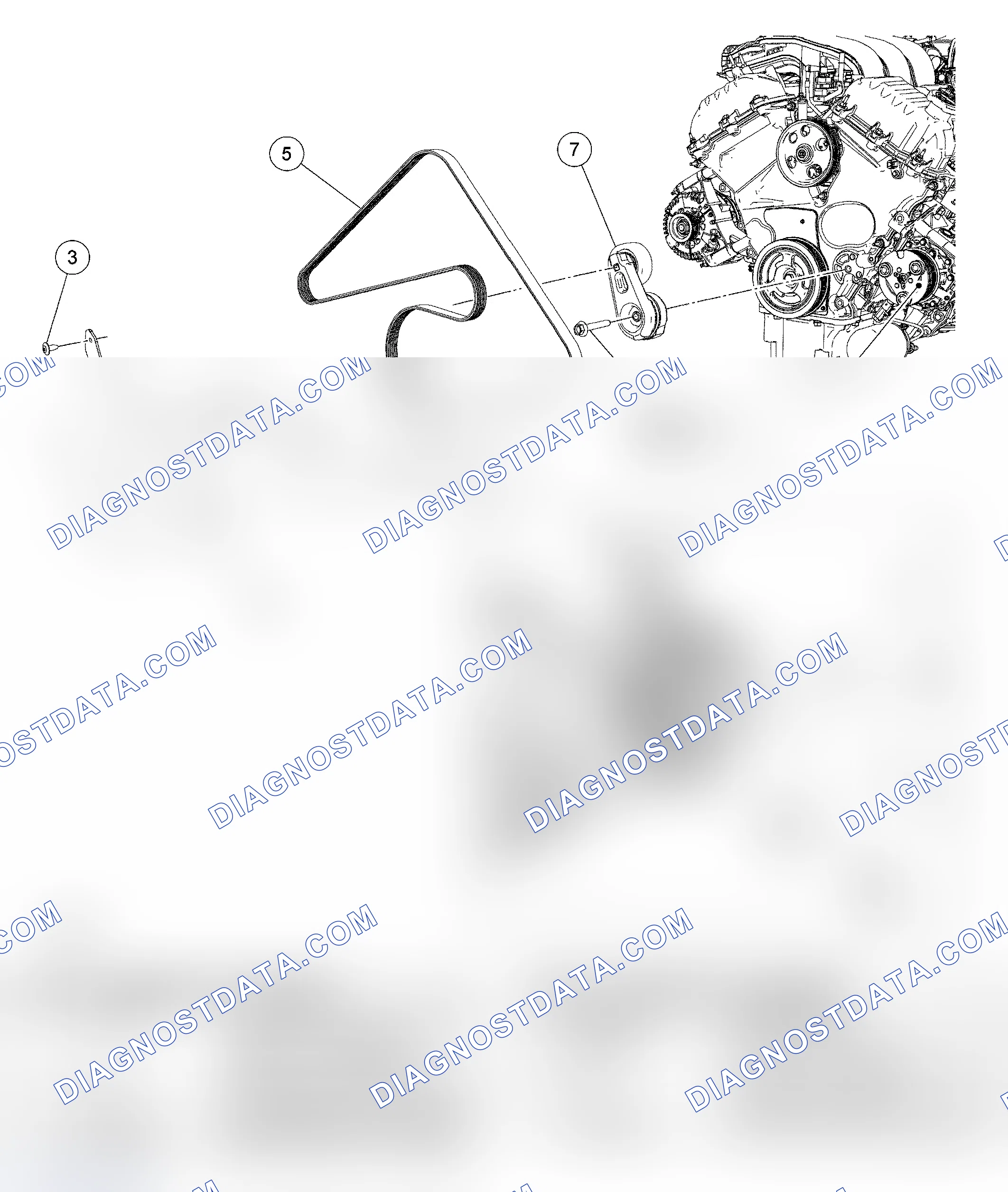 Scheme 7: Front End Accessory Drive (FEAD) - Exploded View