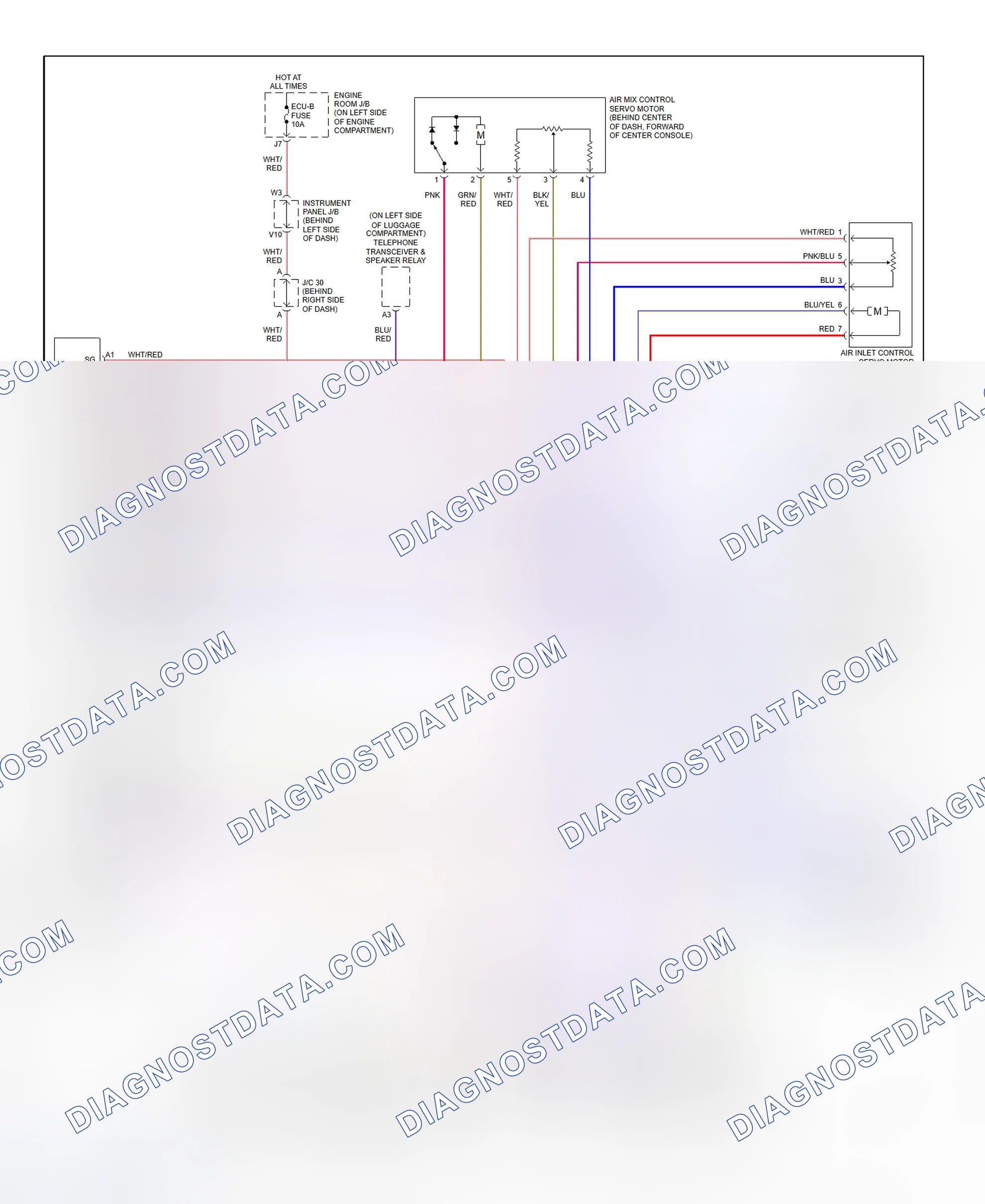 Scheme 1: Automatic A/C-Heater System Wiring Diagram (2000-01 ES 300 - 1 Of 2)