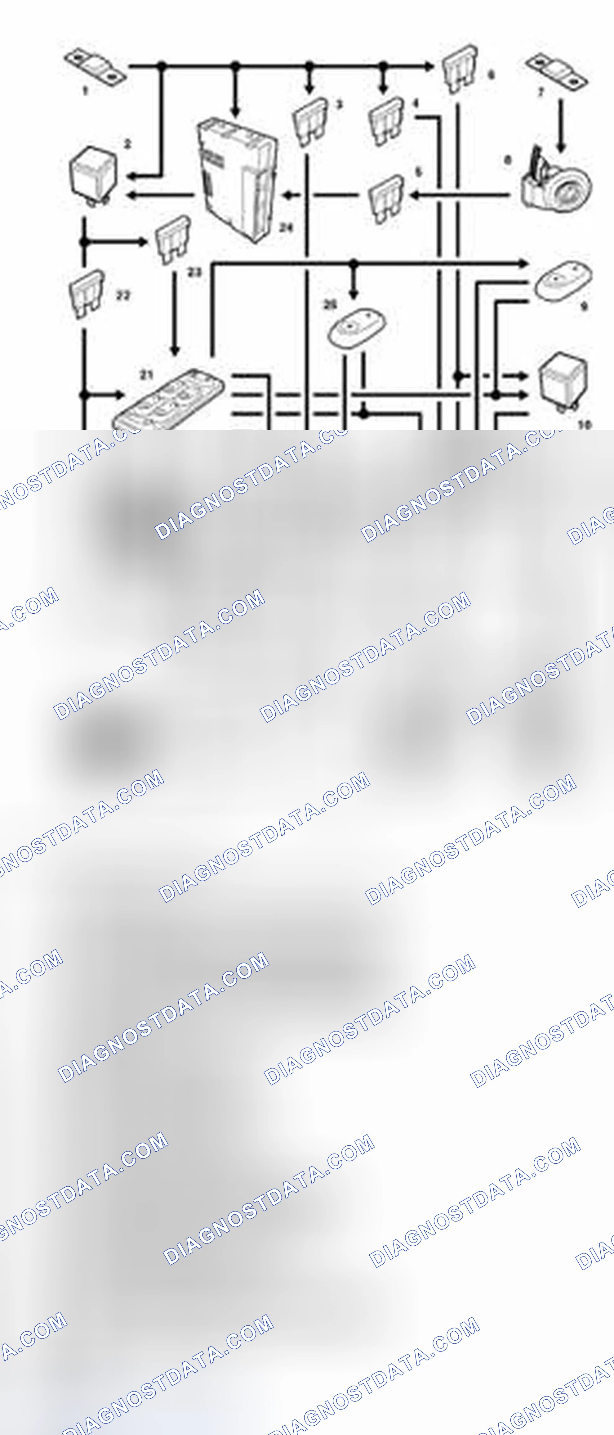 Scheme 17: SIDE DOOR WINDOW NETWORK DIAGRAM (5 DOOR) - FROM 2004 MODEL YEAR