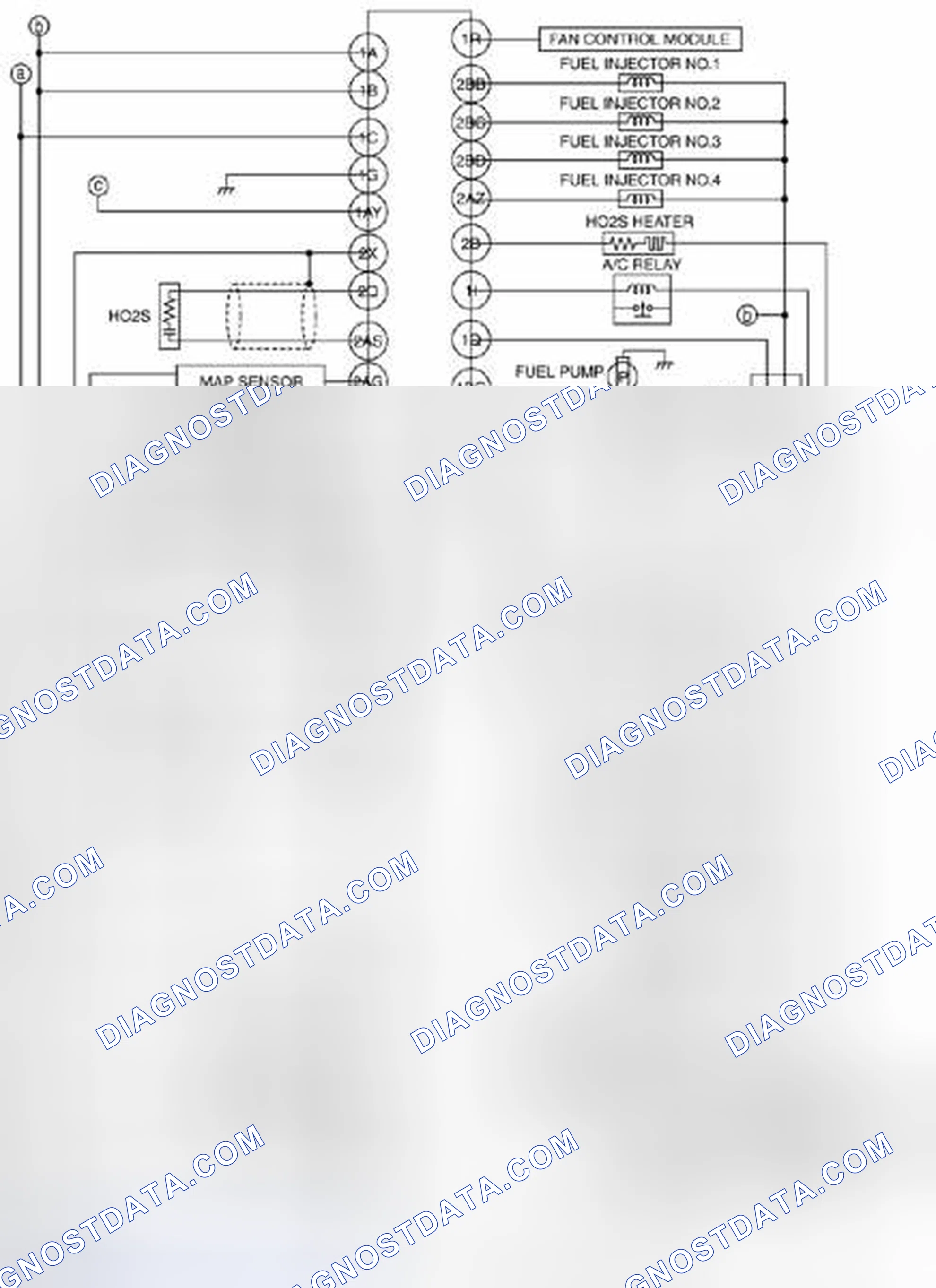 Scheme 4: Engine Control System Wiring Diagram [MZR 2.0, MZR 2.5] (1 Of 2)