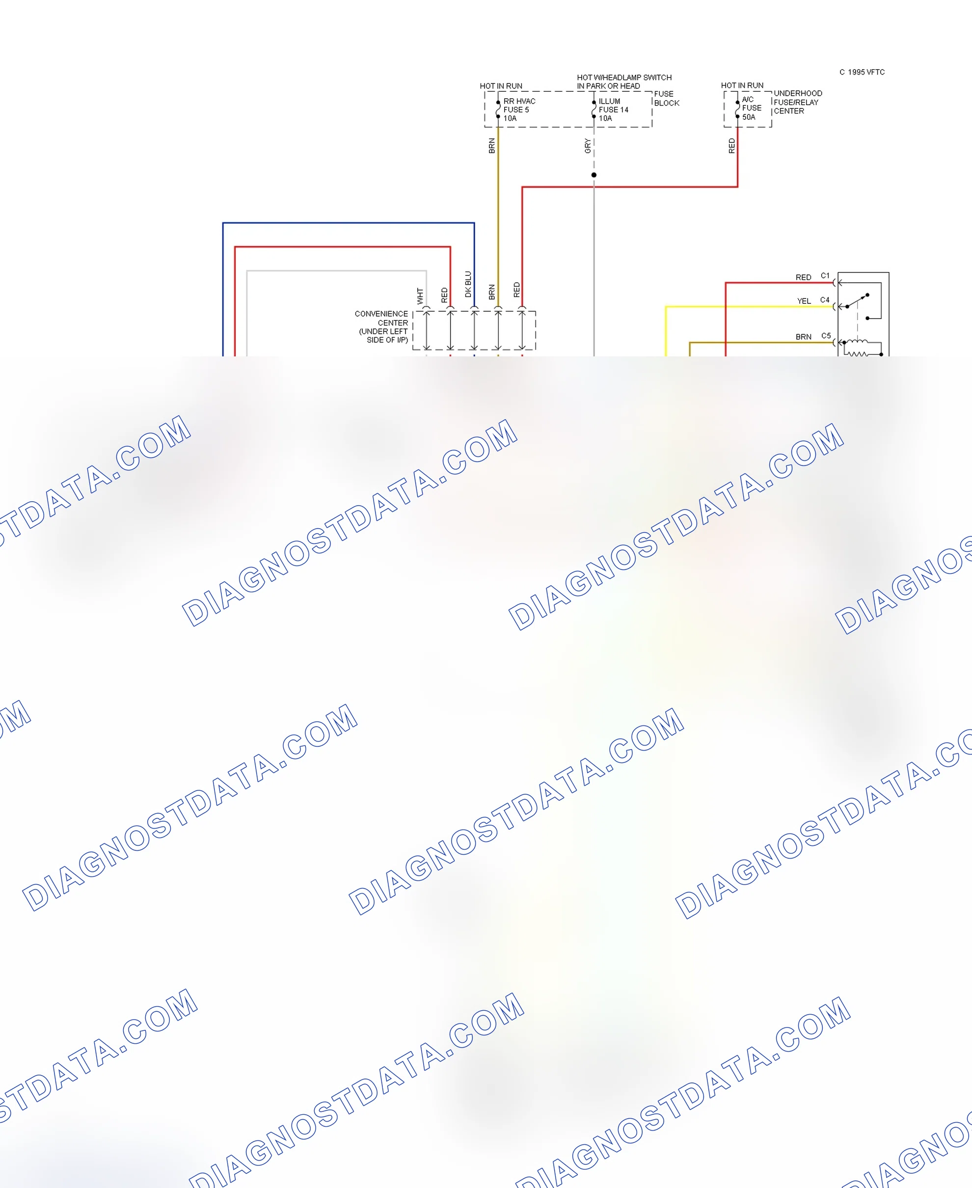 Fig. 6: Rear Heater System Wiring Diagram
