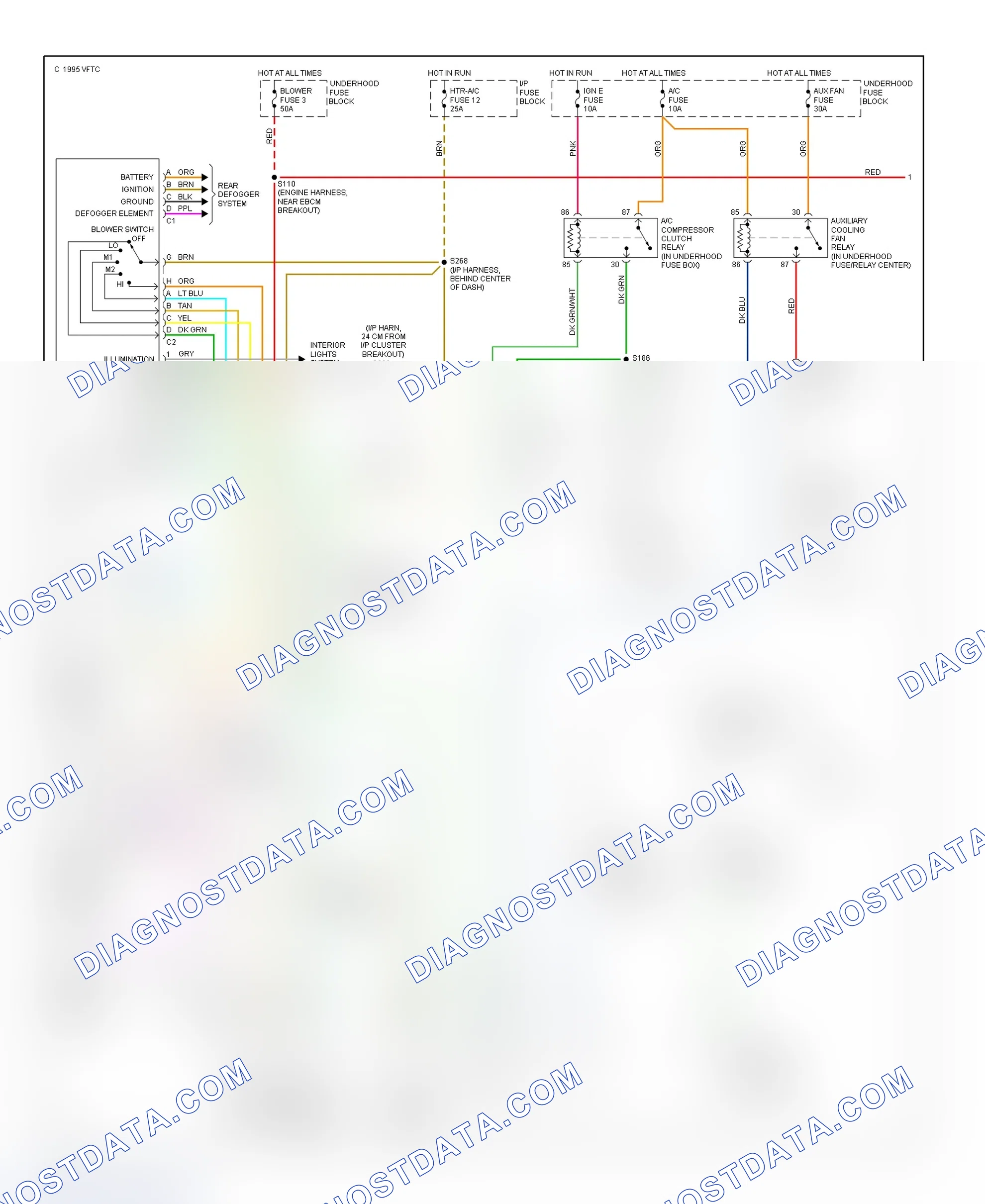 Scheme 15: Rear (Auxiliary) A/C-Heater System Wiring Diagram (Escalade, Suburban, Tahoe & Yukon - Except Diesel - 1 Of 2)