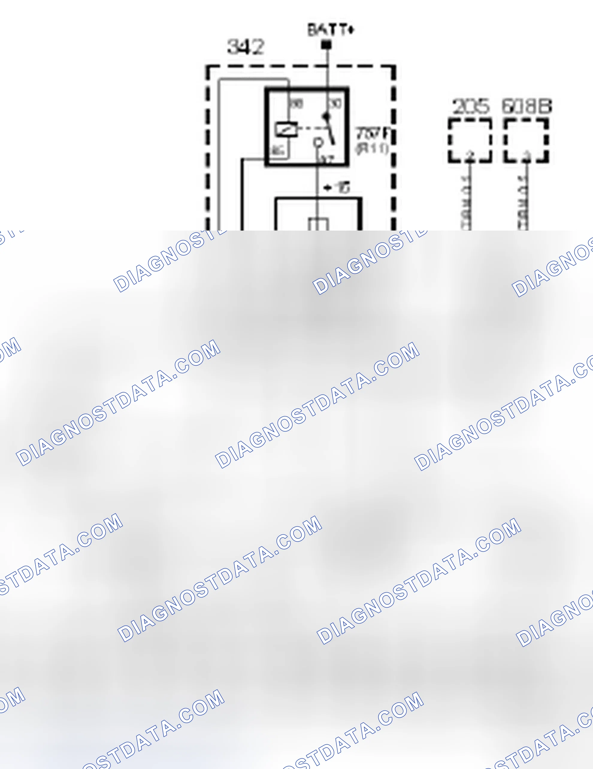 Scheme 594: Fuse 4, electrical center engine bay 342