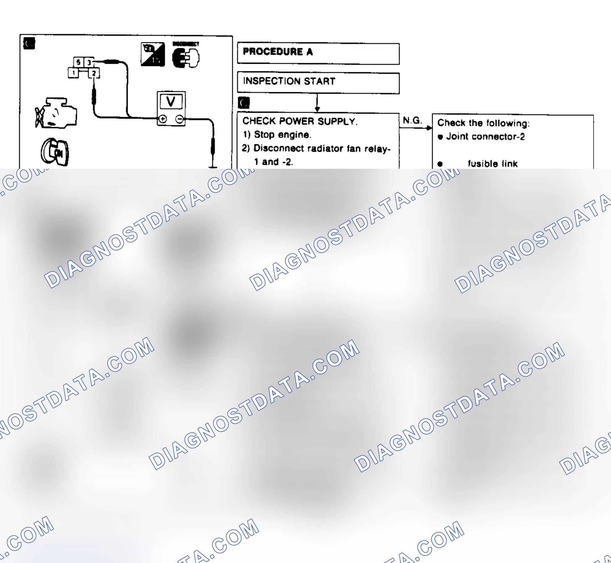 Scheme 44: Radiator (Cooling) Fan Control Diagnostic Chart Procedure A, 1 of 2