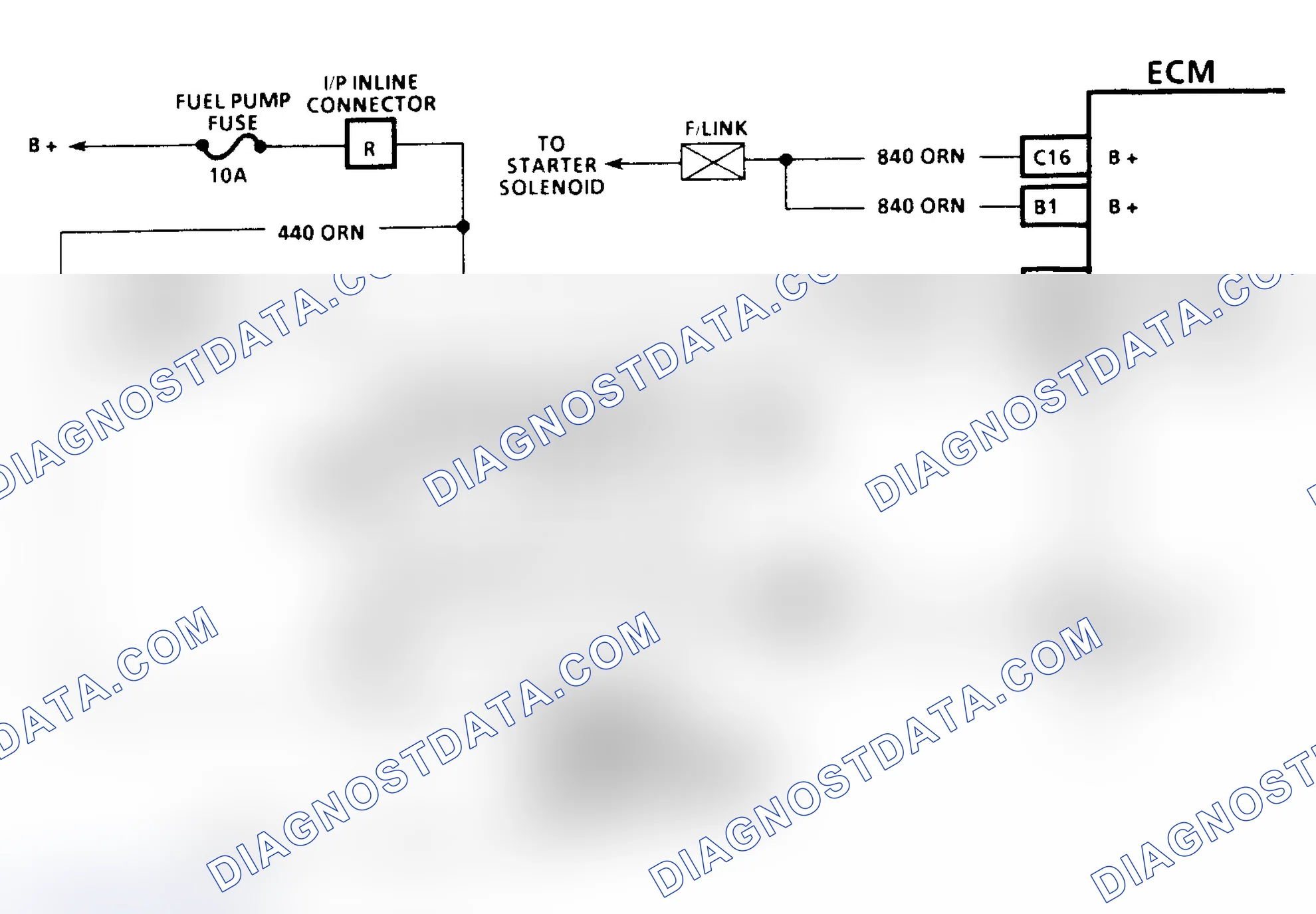Scheme 117: CODE 54, FUEL PUMP CIRCUIT