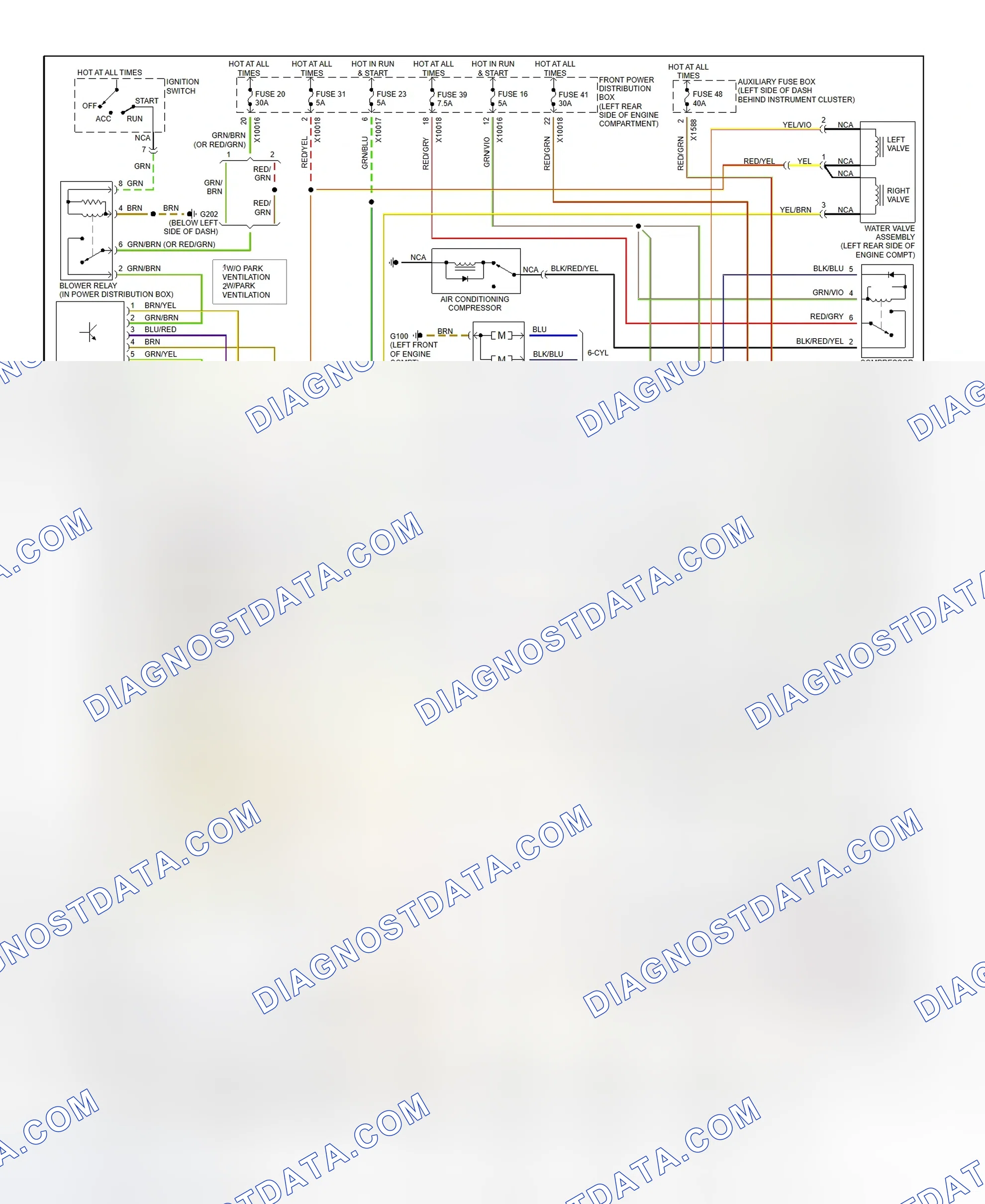 Scheme 1: Automatic A/C-Heater System Wiring Diagram (1998 M3, 318i, 323i, 323is, 328i, 328i & 328is)