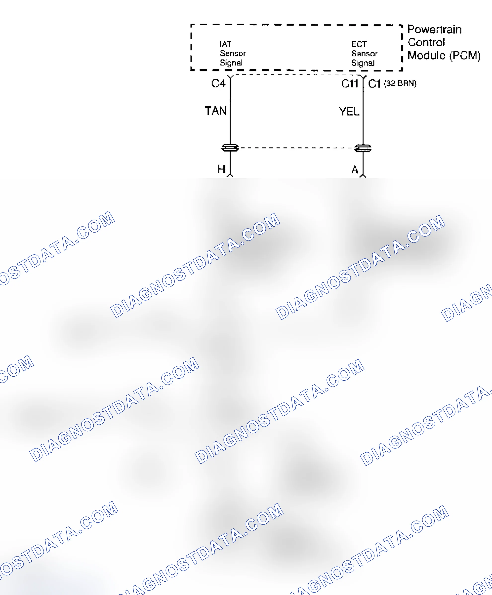Scheme 25: Intake Air Temperature (IAT) Sensor Circuit Diagram