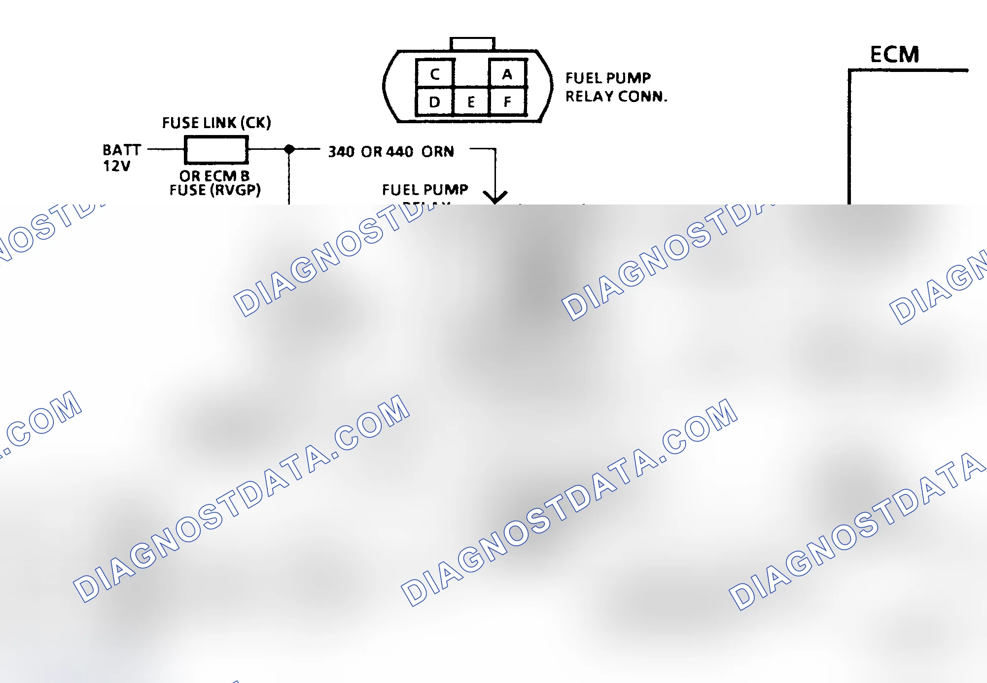 Scheme 59: Chart A5, Fuel Pump Relay ("C/K", "G" & "P" Series) Schematic