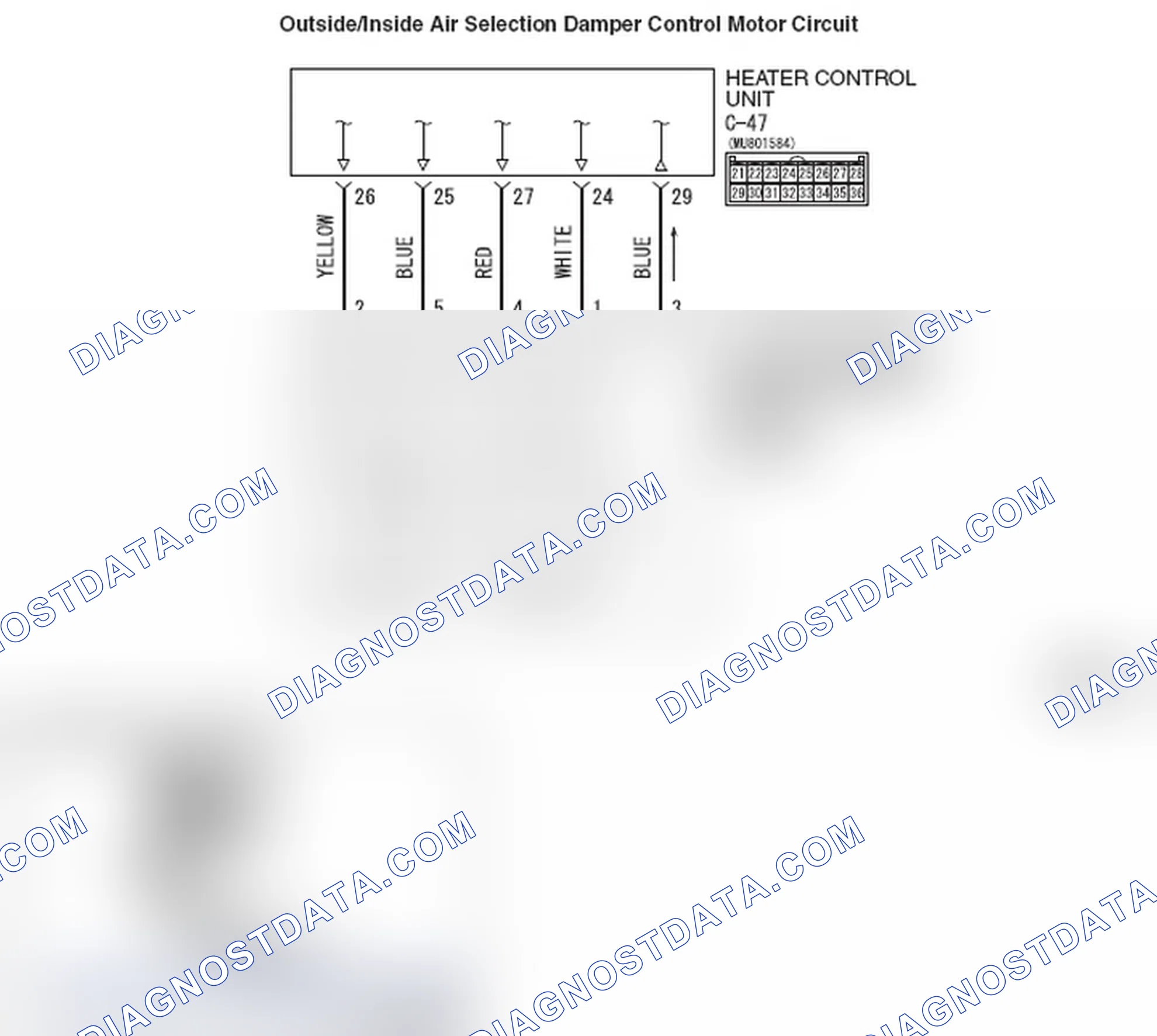 Scheme 49: INSPECTION PROCEDURE 6: Outside/Inside Air Changeover is not possible