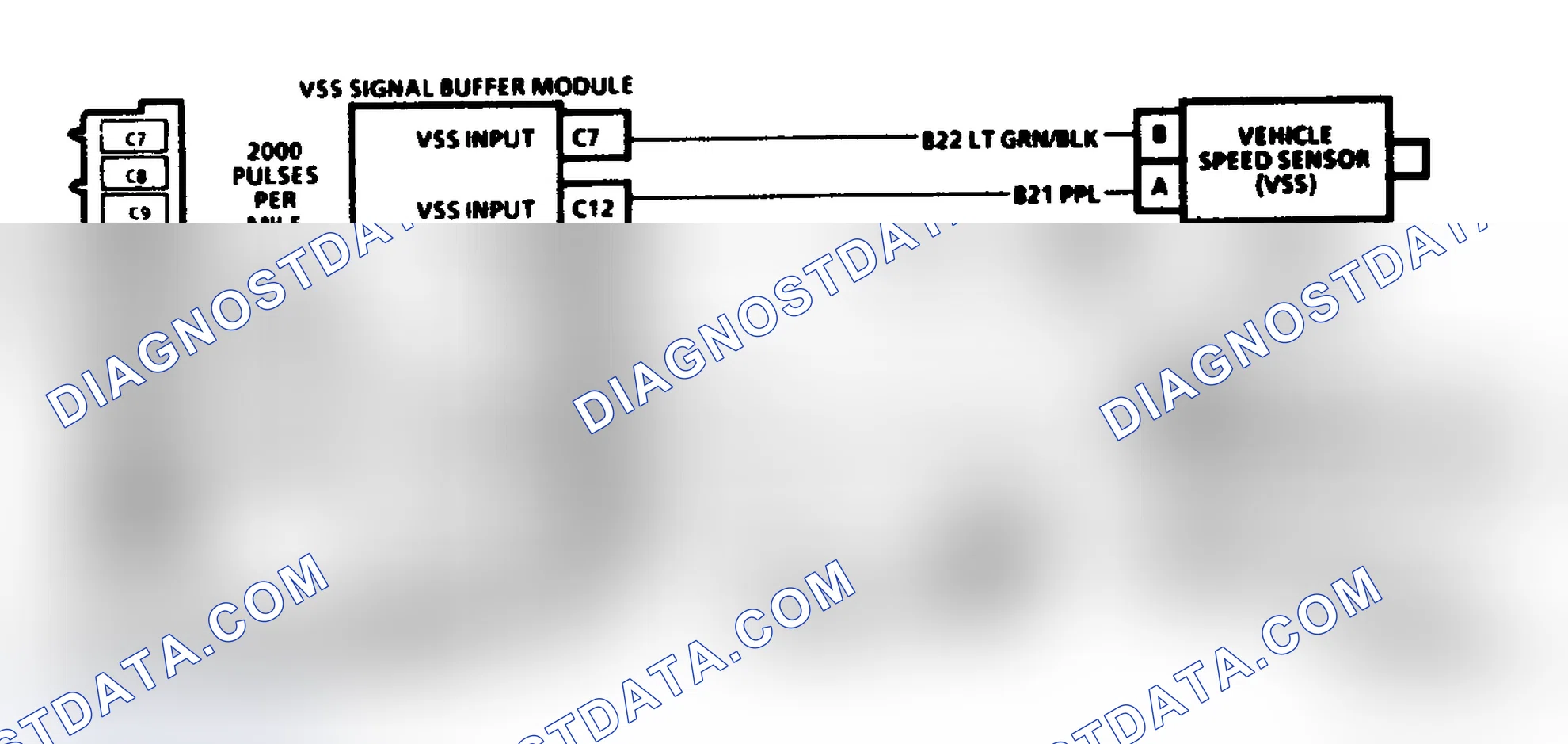 Scheme 103: Code 24, Schematic ("P" Series M/T) Vehicle Speed Sensor