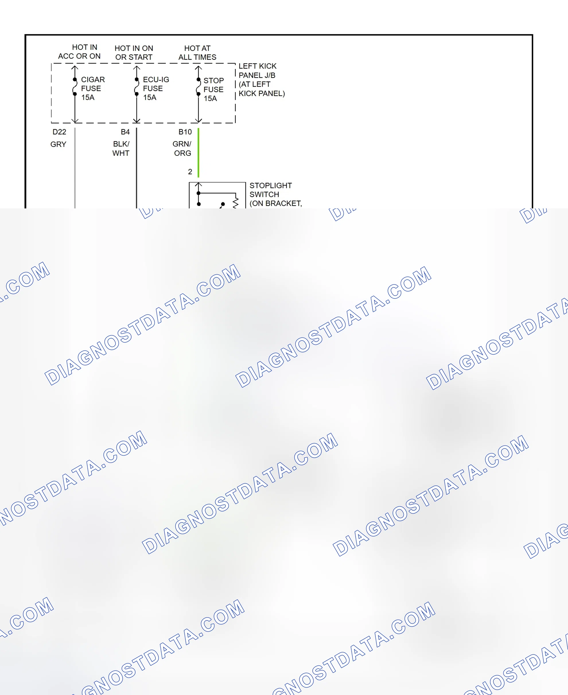 Scheme 225: Shift Lock System Wiring Diagram (Lexus LX470)