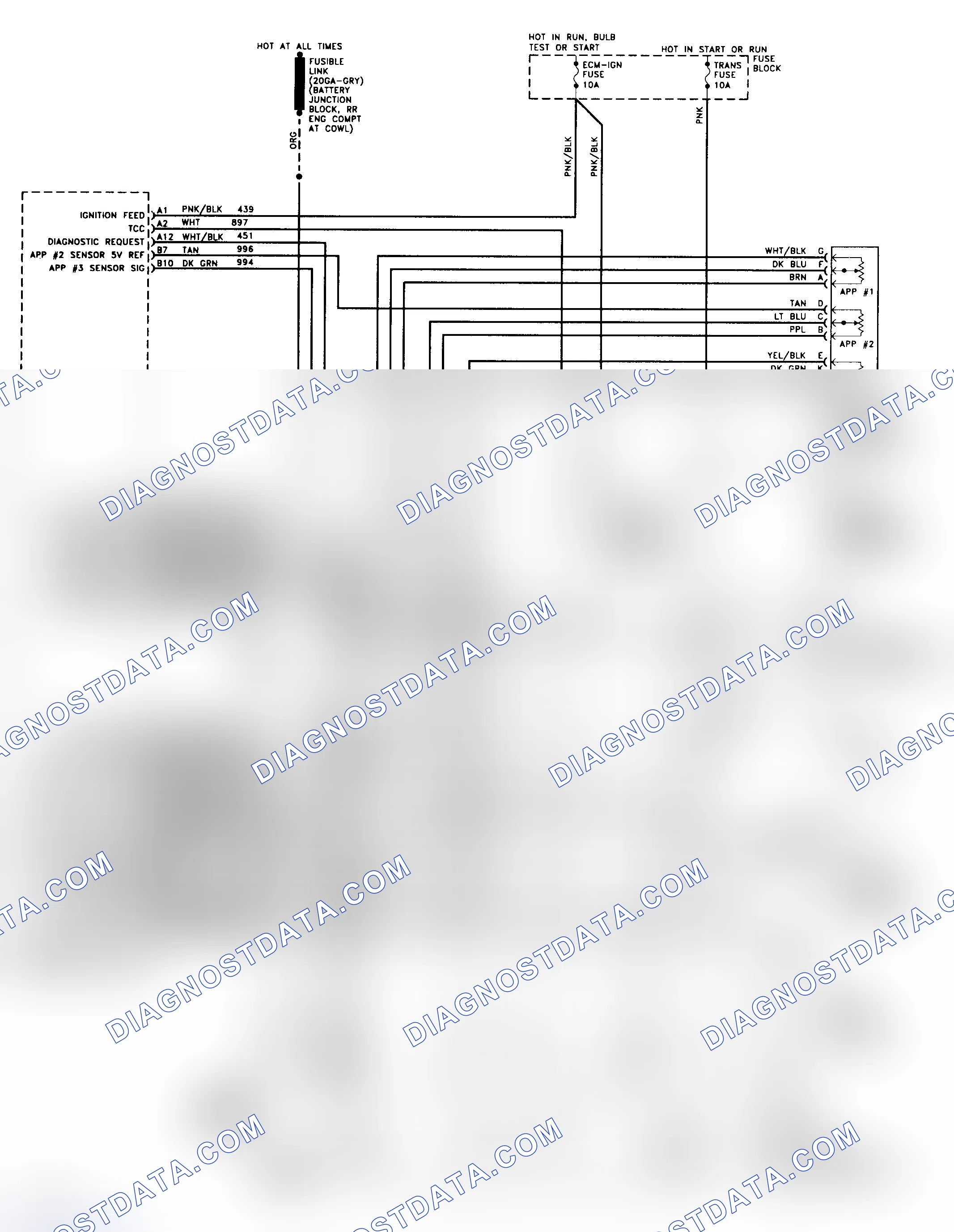 Scheme 185: 4L80-E Wiring Diagram (1994 "C" & "K" Series - Diesel)